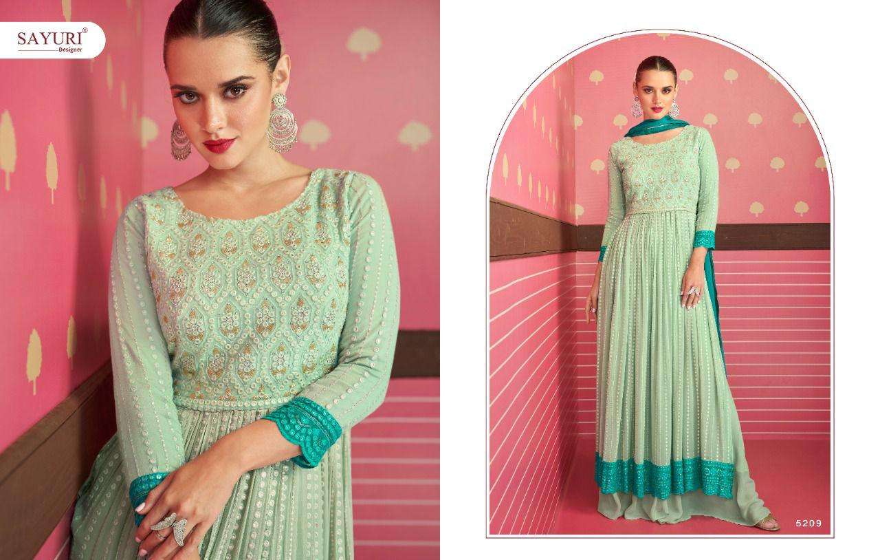 Nayra By Sayuri 5207 To 5210 Series Beautiful Anarkali Suits Colorful Stylish Fancy Casual Wear & Ethnic Wear Georgette Dresses At Wholesale Price