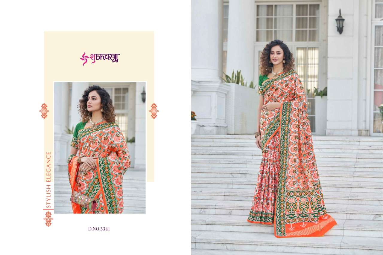 Patola Vol-5 By Shubhkala 5341 To 5344 Series Indian Traditional Wear Collection Beautiful Stylish Fancy Colorful Party Wear & Occasional Wear Patola Silk Sarees At Wholesale Price