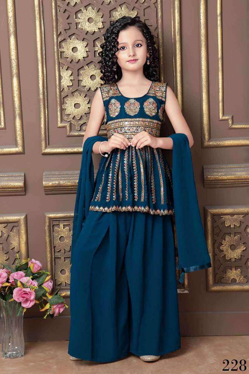 Aaradhna Vol-30 By Fashid Wholesale 228 To 231 Series Sharara Suits Beautiful Fancy Colorful Stylish Party Wear & Occasional Wear Faux Georgette Dresses At Wholesale Price