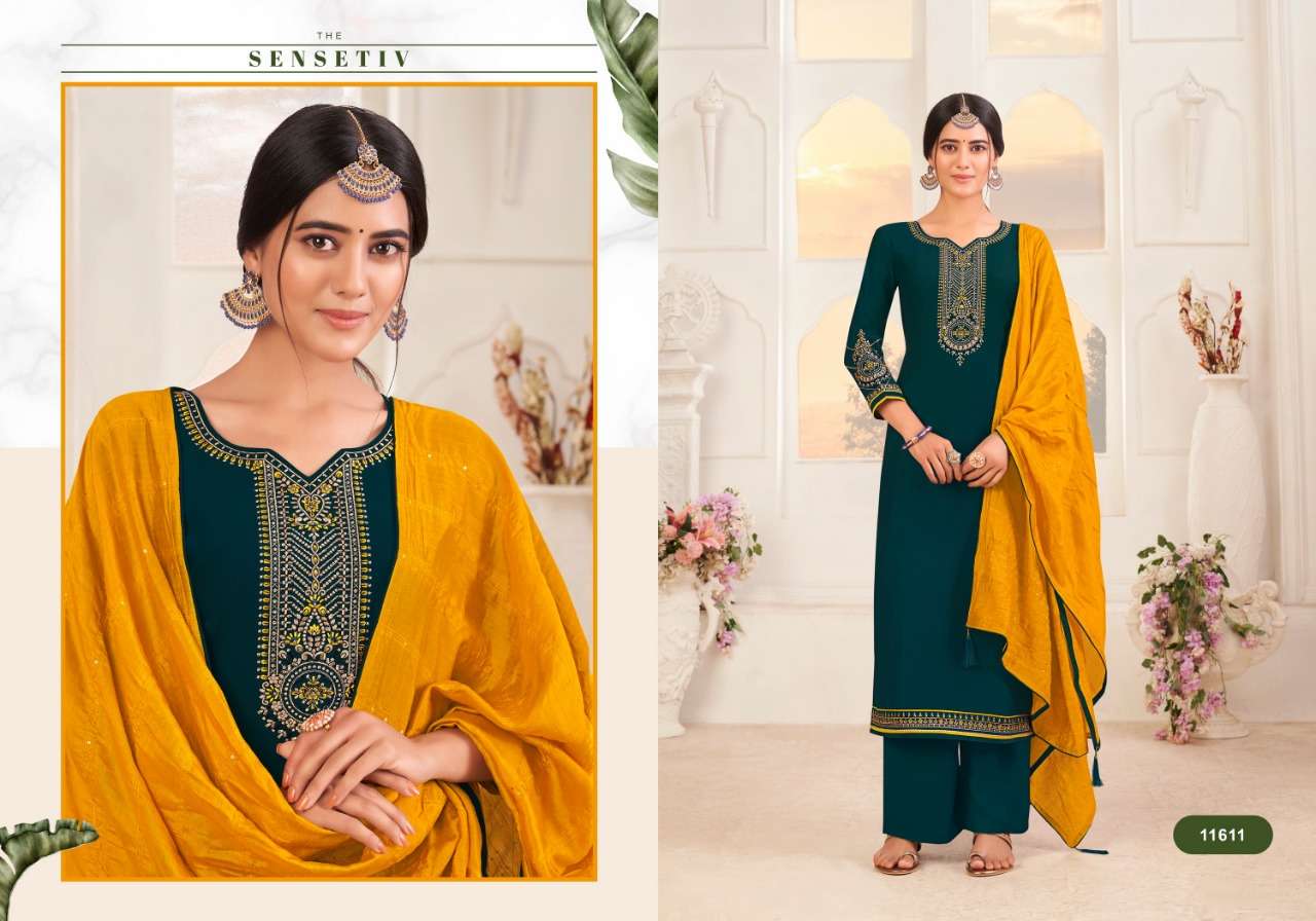 SHIVANI BY PANCH RATNA 11611 TO 11616 SERIES SUITS BEAUTIFUL FANCY COLORFUL STYLISH PARTY WEAR & OCCASIONAL WEAR HEAVY SILK DRESSES AT WHOLESALE PRICE