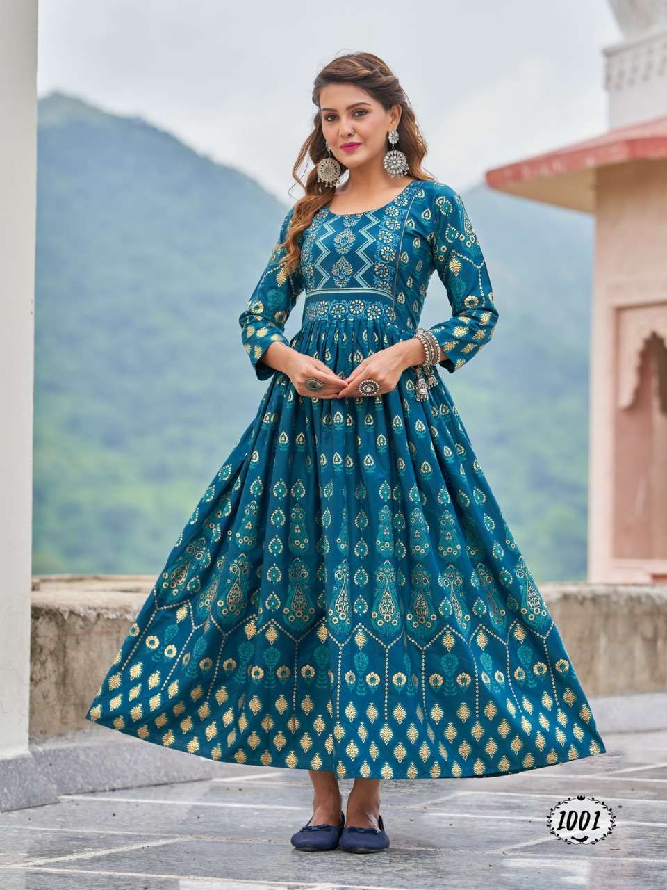 HONEY BY RADHIKA LIFESTYLE 1001 TO 1008 SERIES DESIGNER STYLISH FANCY COLORFUL BEAUTIFUL PARTY WEAR & ETHNIC WEAR COLLECTION RAYON PRINT GOWN AT WHOLESALE PRICE