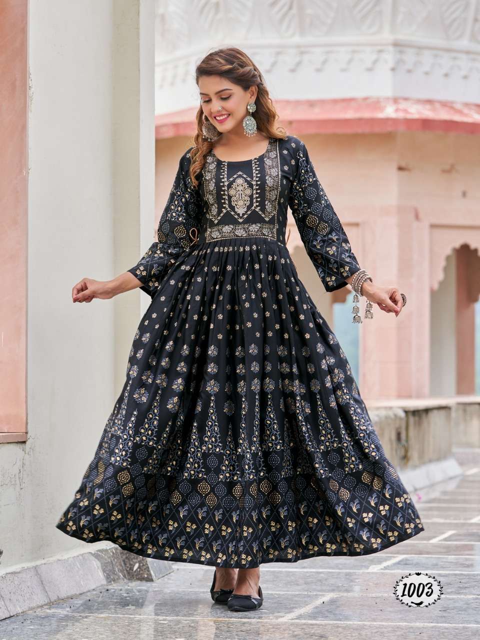 HONEY BY RADHIKA LIFESTYLE 1001 TO 1008 SERIES DESIGNER STYLISH FANCY COLORFUL BEAUTIFUL PARTY WEAR & ETHNIC WEAR COLLECTION RAYON PRINT GOWN AT WHOLESALE PRICE