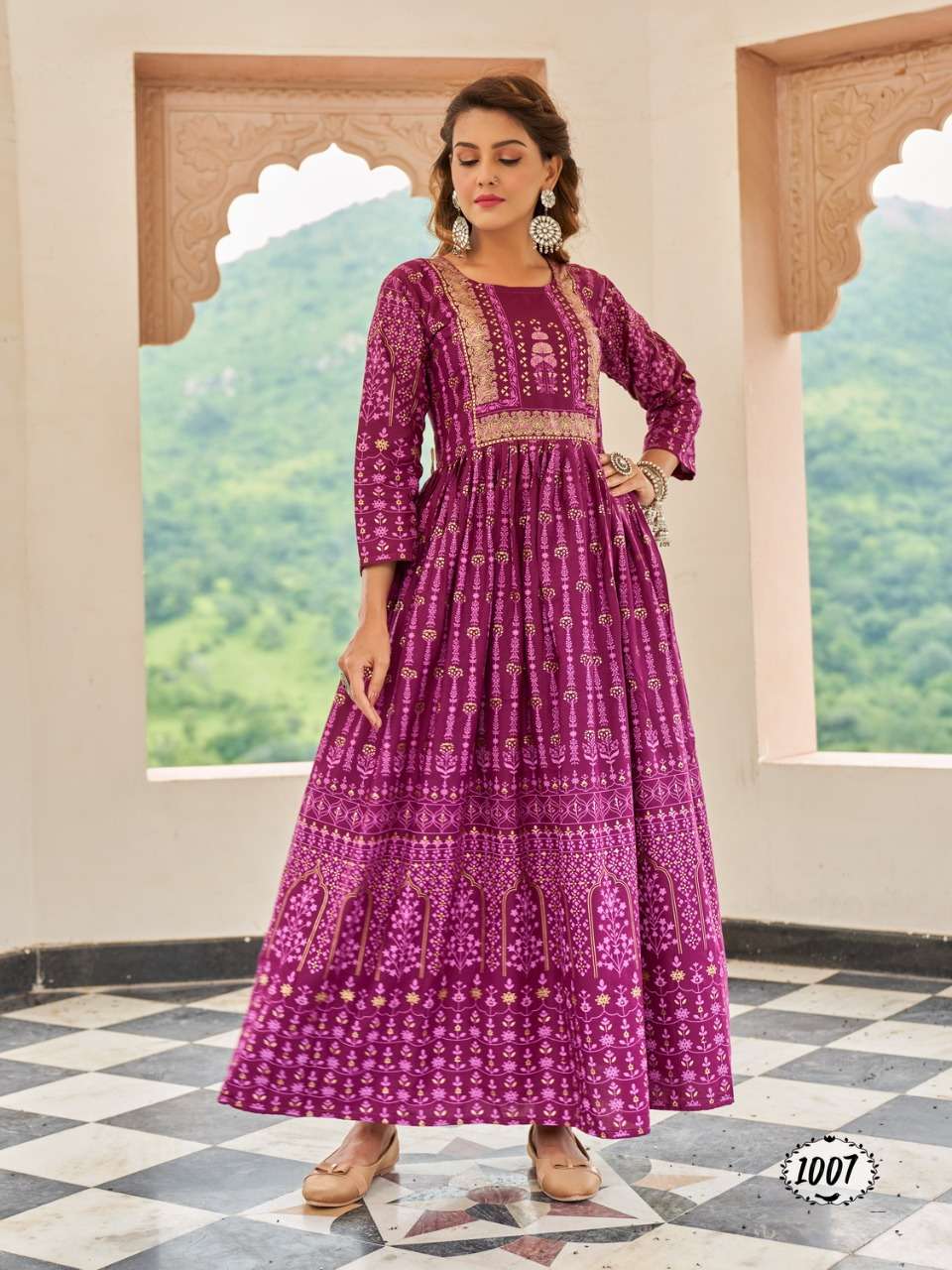 HONEY BY RADHIKA LIFESTYLE 1001 TO 1008 SERIES DESIGNER STYLISH FANCY COLORFUL BEAUTIFUL PARTY WEAR & ETHNIC WEAR COLLECTION RAYON PRINT GOWN AT WHOLESALE PRICE