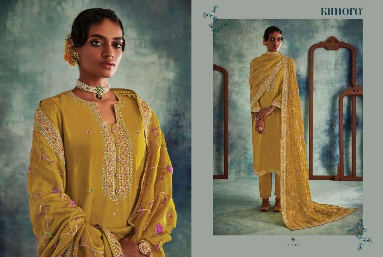 KASHIDA BY KIMORA FASHION 2031 TO 2038 SERIES BEAUTIFUL SUITS COLORFUL STYLISH FANCY CASUAL WEAR & ETHNIC WEAR PURE SOFT SILK EMBROIDERED DRESSES AT WHOLESALE PRICE