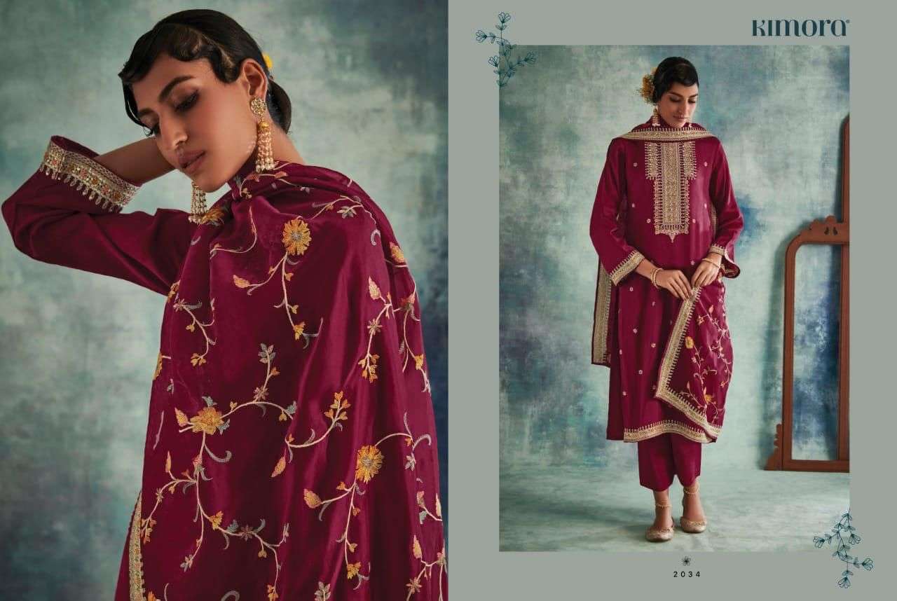 KASHIDA BY KIMORA FASHION 2031 TO 2038 SERIES BEAUTIFUL SUITS COLORFUL STYLISH FANCY CASUAL WEAR & ETHNIC WEAR PURE SOFT SILK EMBROIDERED DRESSES AT WHOLESALE PRICE