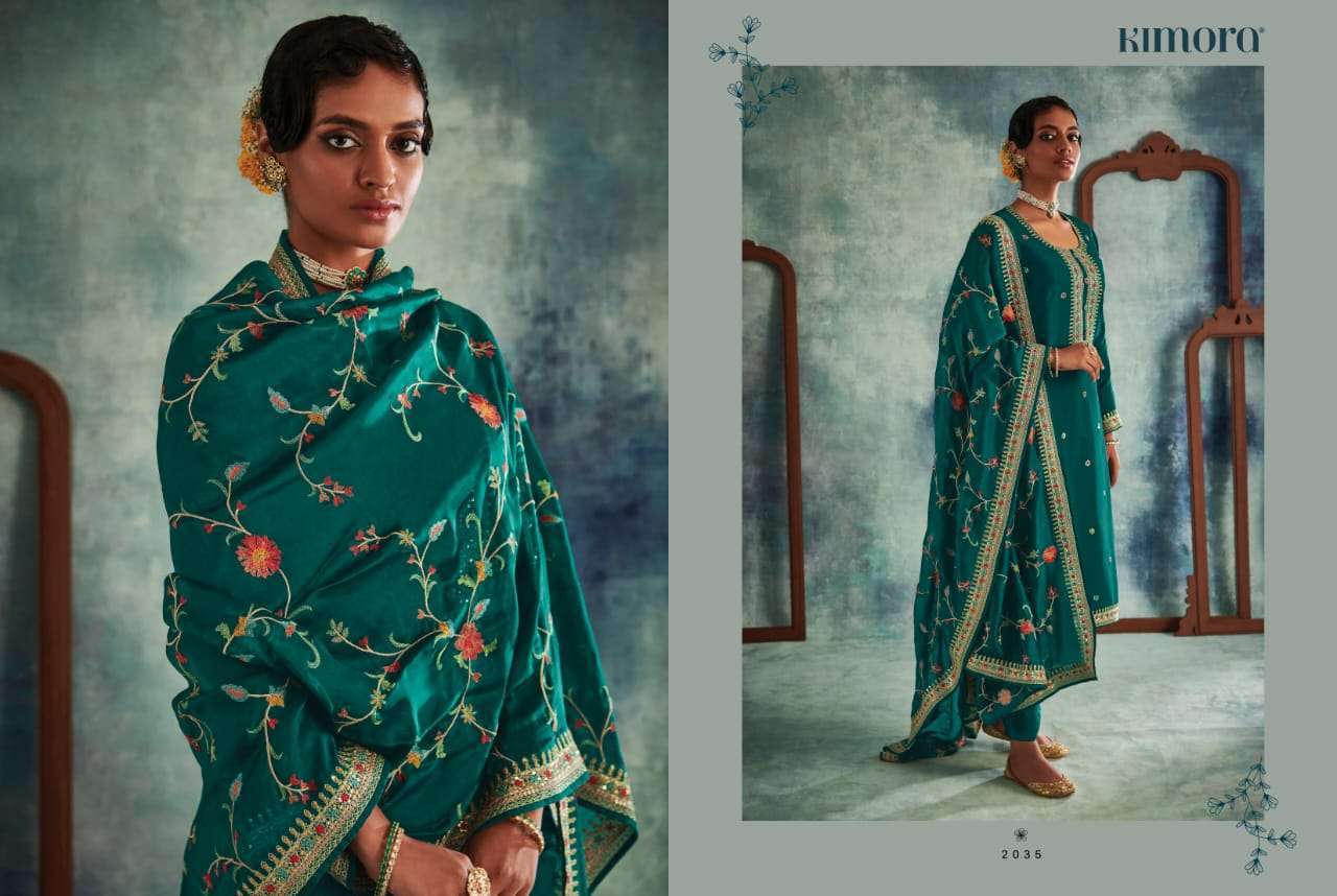 KASHIDA BY KIMORA FASHION 2031 TO 2038 SERIES BEAUTIFUL SUITS COLORFUL STYLISH FANCY CASUAL WEAR & ETHNIC WEAR PURE SOFT SILK EMBROIDERED DRESSES AT WHOLESALE PRICE