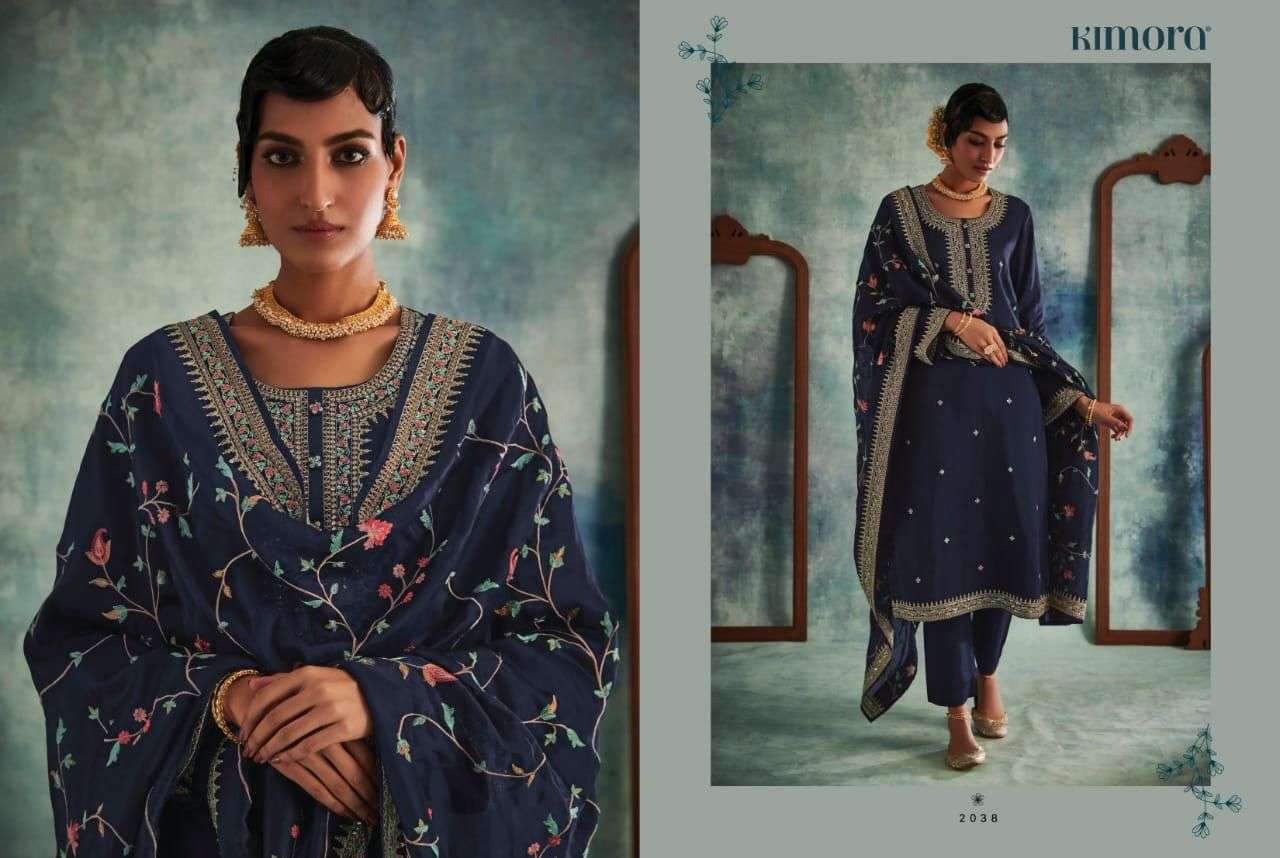 KASHIDA BY KIMORA FASHION 2031 TO 2038 SERIES BEAUTIFUL SUITS COLORFUL STYLISH FANCY CASUAL WEAR & ETHNIC WEAR PURE SOFT SILK EMBROIDERED DRESSES AT WHOLESALE PRICE