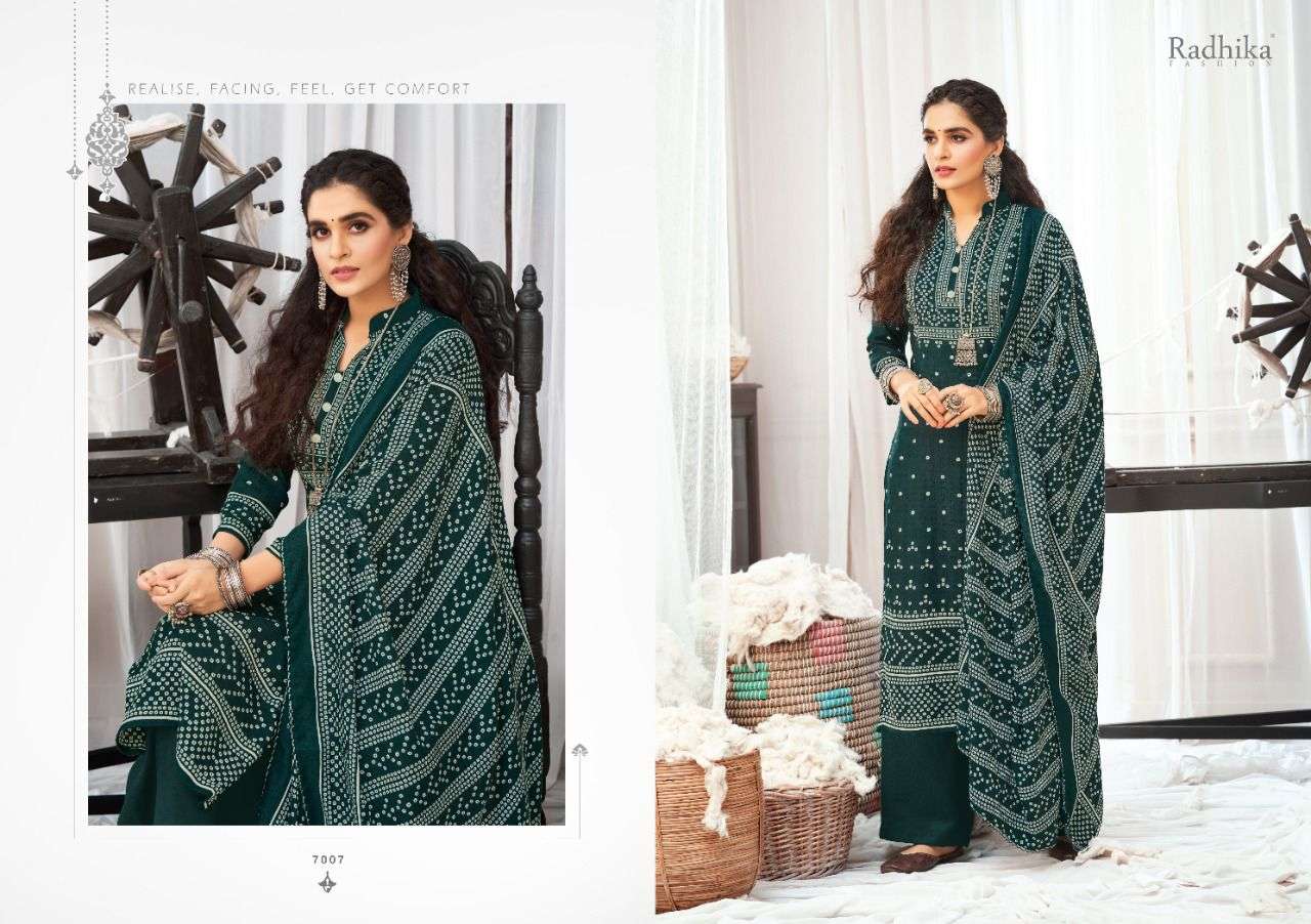 BANDHANI BY SUMYRA 7001 TO 7008 SERIES BEAUTIFUL SUITS STYLISH FANCY COLORFUL PARTY WEAR & OCCASIONAL WEAR PURE PASHMINA PRINT DRESSES AT WHOLESALE PRICE