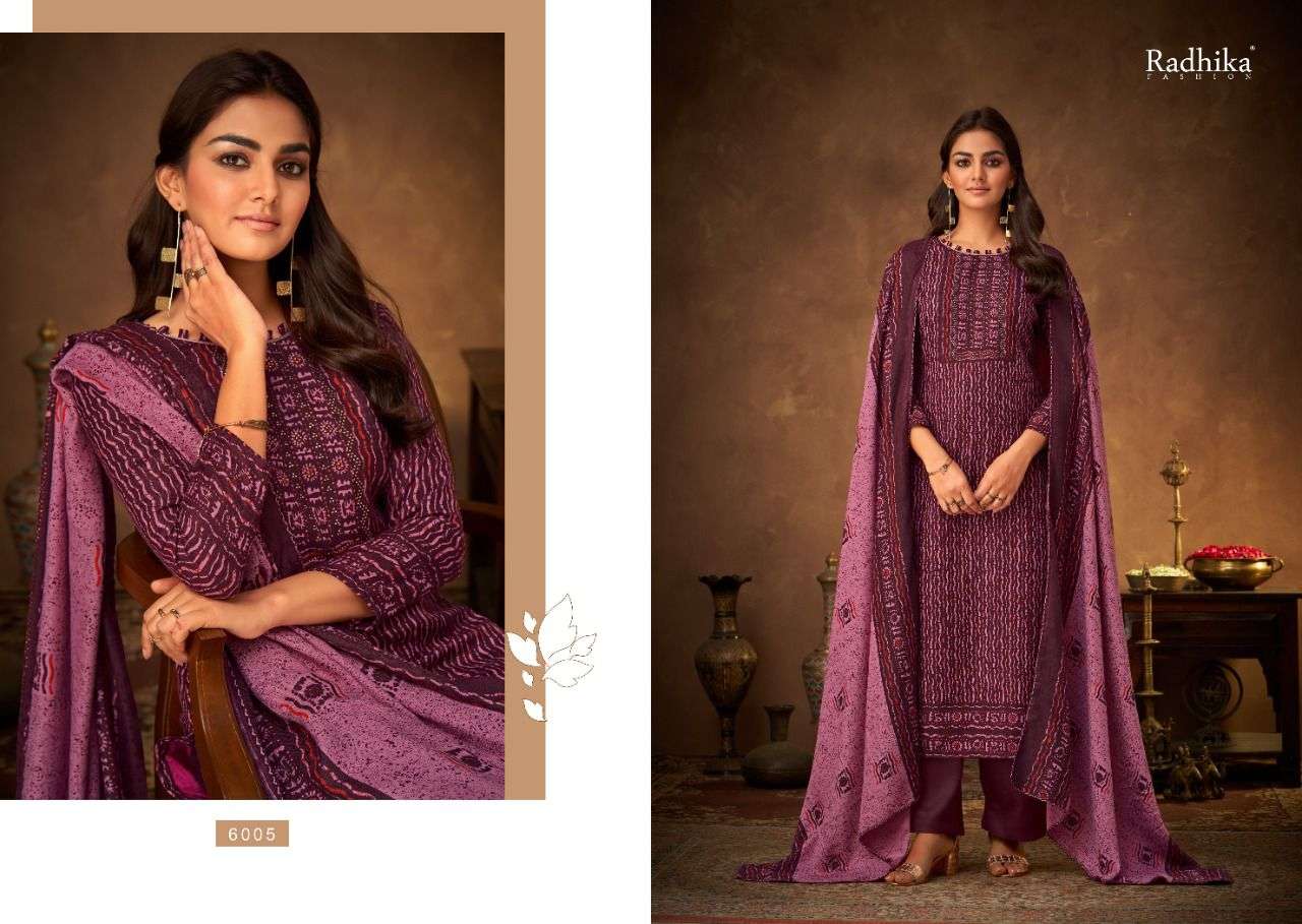 DORI BY SUMYRA 6001 TO 6008 SERIES BEAUTIFUL SUITS STYLISH FANCY COLORFUL PARTY WEAR & OCCASIONAL WEAR PURE PASHMINA PRINT DRESSES AT WHOLESALE PRICE