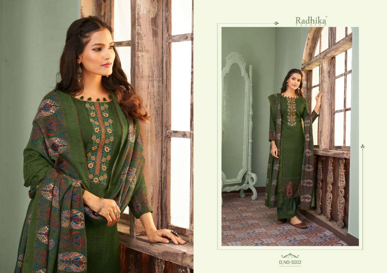 JOYAVA BY SUMYRA 5001 TO 5008 SERIES BEAUTIFUL SUITS STYLISH FANCY COLORFUL PARTY WEAR & OCCASIONAL WEAR PURE PASHMINA PRINT DRESSES AT WHOLESALE PRICE