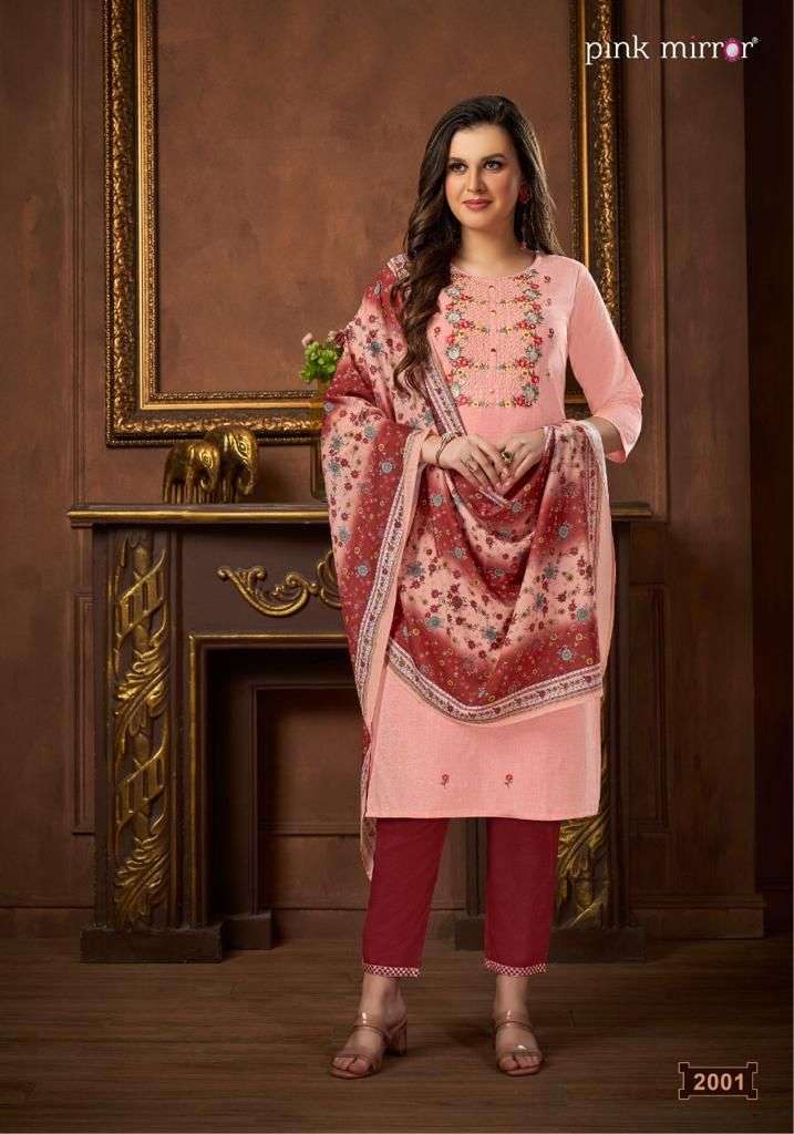 PRECIOUS VOL-2 BY PINK MIRROR 2001 TO 2006 SERIES BEAUTIFUL SUITS COLORFUL STYLISH FANCY CASUAL WEAR & ETHNIC WEAR PREMIUM VISCOSE SILK DRESSES AT WHOLESALE PRICE