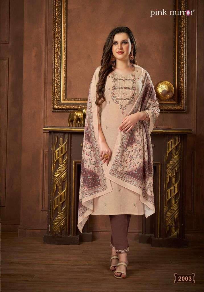PRECIOUS VOL-2 BY PINK MIRROR 2001 TO 2006 SERIES BEAUTIFUL SUITS COLORFUL STYLISH FANCY CASUAL WEAR & ETHNIC WEAR PREMIUM VISCOSE SILK DRESSES AT WHOLESALE PRICE