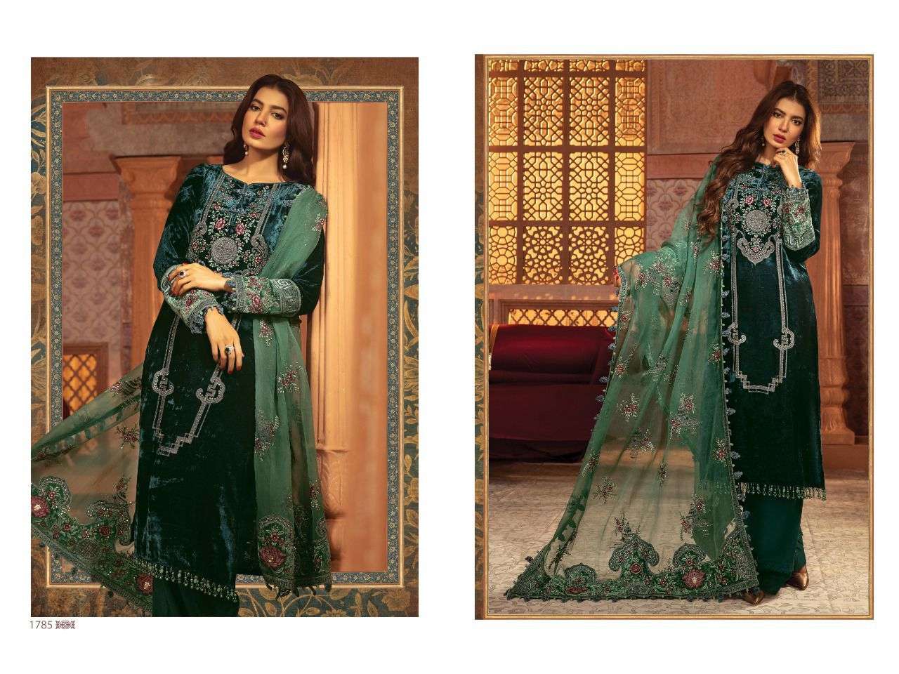 Baroque Velvet Collection By Deepsy Suits 1781 To 1786 Series Beautiful Pakistani Suits Colorful Stylish Fancy Casual Wear & Ethnic Wear Velvet Dresses At Wholesale Price