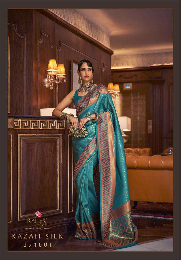 Kazah Silk By Rajtex 271001 To 271008 Series Indian Traditional Wear Collection Beautiful Stylish Fancy Colorful Party Wear & Occasional Wear Soft Silk Sarees At Wholesale Price