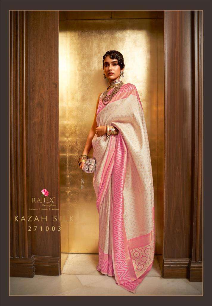 Kazah Silk By Rajtex 271001 To 271008 Series Indian Traditional Wear Collection Beautiful Stylish Fancy Colorful Party Wear & Occasional Wear Soft Silk Sarees At Wholesale Price