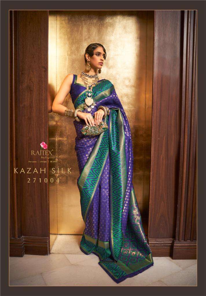 Kazah Silk By Rajtex 271001 To 271008 Series Indian Traditional Wear Collection Beautiful Stylish Fancy Colorful Party Wear & Occasional Wear Soft Silk Sarees At Wholesale Price