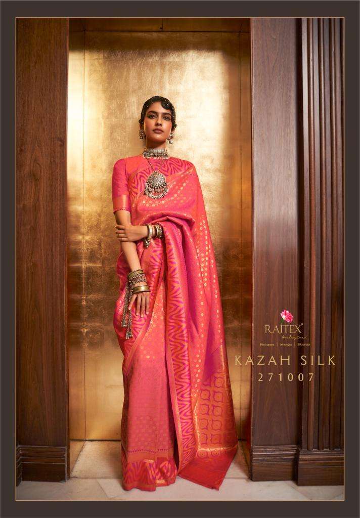 Kazah Silk By Rajtex 271001 To 271008 Series Indian Traditional Wear Collection Beautiful Stylish Fancy Colorful Party Wear & Occasional Wear Soft Silk Sarees At Wholesale Price