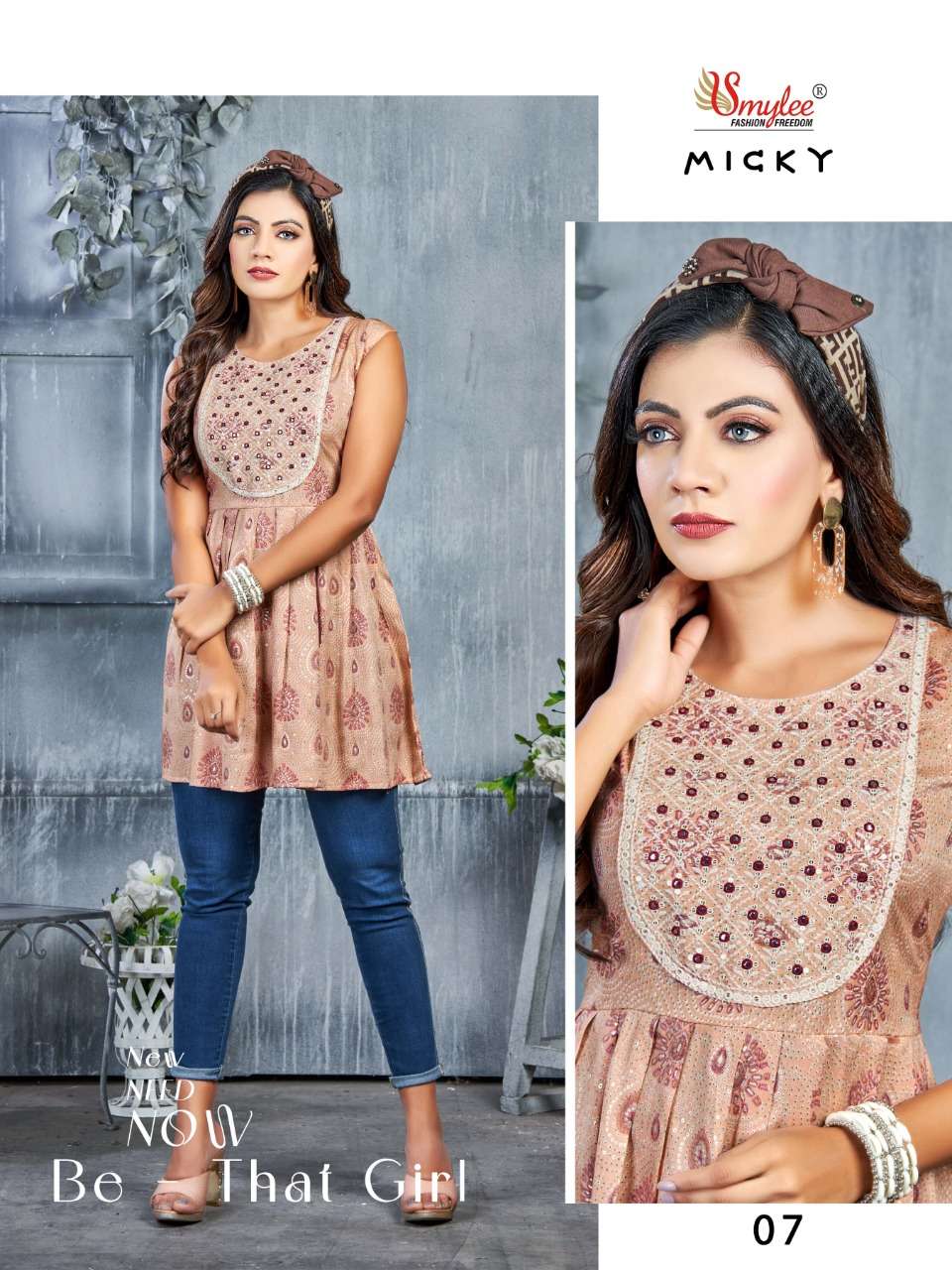 MICKY BY SMYLEE 01 TO 08 SERIES BEAUTIFUL STYLISH FANCY COLORFUL CASUAL WEAR & ETHNIC WEAR RAYON TOPS AT WHOLESALE PRICE