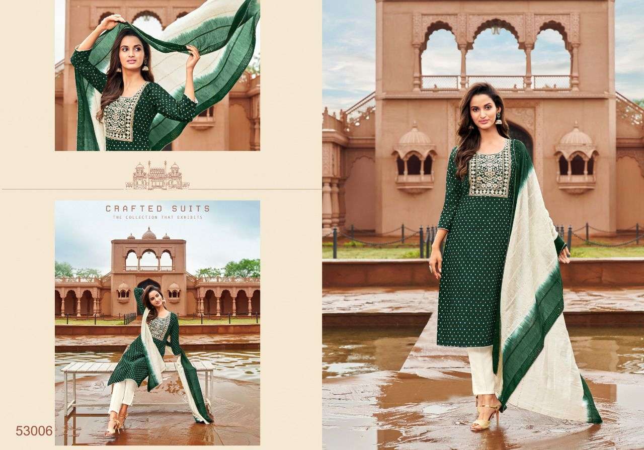 MIDORI BY ARTIO 53001 TO 53006 SERIES SUITS BEAUTIFUL FANCY COLORFUL STYLISH PARTY WEAR & OCCASIONAL WEAR FANCY EMBROIDERY DRESSES AT WHOLESALE PRICE