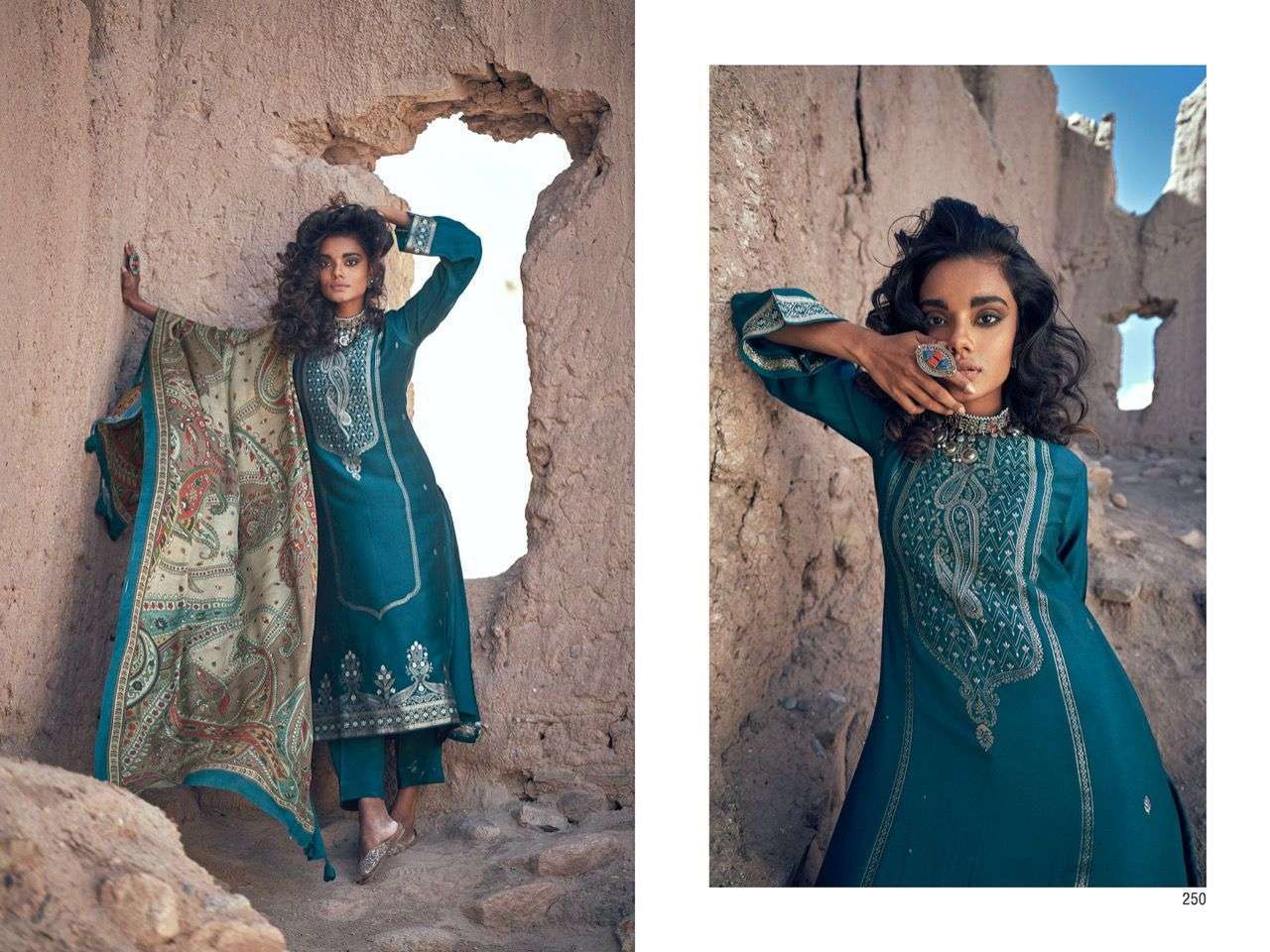 SILK OF INDIA BY AIQA 248 TO 255 SERIES PAKISTANI SUITS BEAUTIFUL FANCY COLORFUL STYLISH PARTY WEAR & OCCASIONAL WEAR PURE PASHMINA DRESSES AT WHOLESALE PRICE