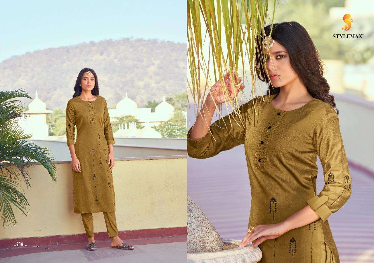 KAIRA VOL-2 BY STYLEMAX 211 TO 221 SERIES DESIGNER STYLISH FANCY COLORFUL BEAUTIFUL PARTY WEAR & ETHNIC WEAR COLLECTION FANCY KURTIS WITH BOTTOM AT WHOLESALE PRICE