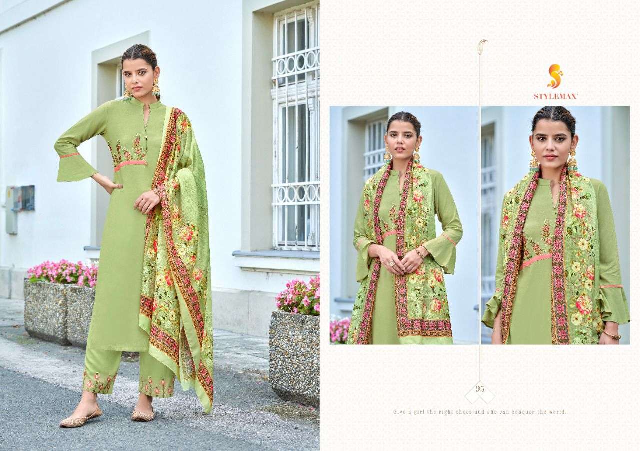 FIZA BY STYLEMAX 91 TO 96 SERIES BEAUTIFUL SUITS COLORFUL STYLISH FANCY CASUAL WEAR & ETHNIC WEAR RAYON DRESSES AT WHOLESALE PRICE