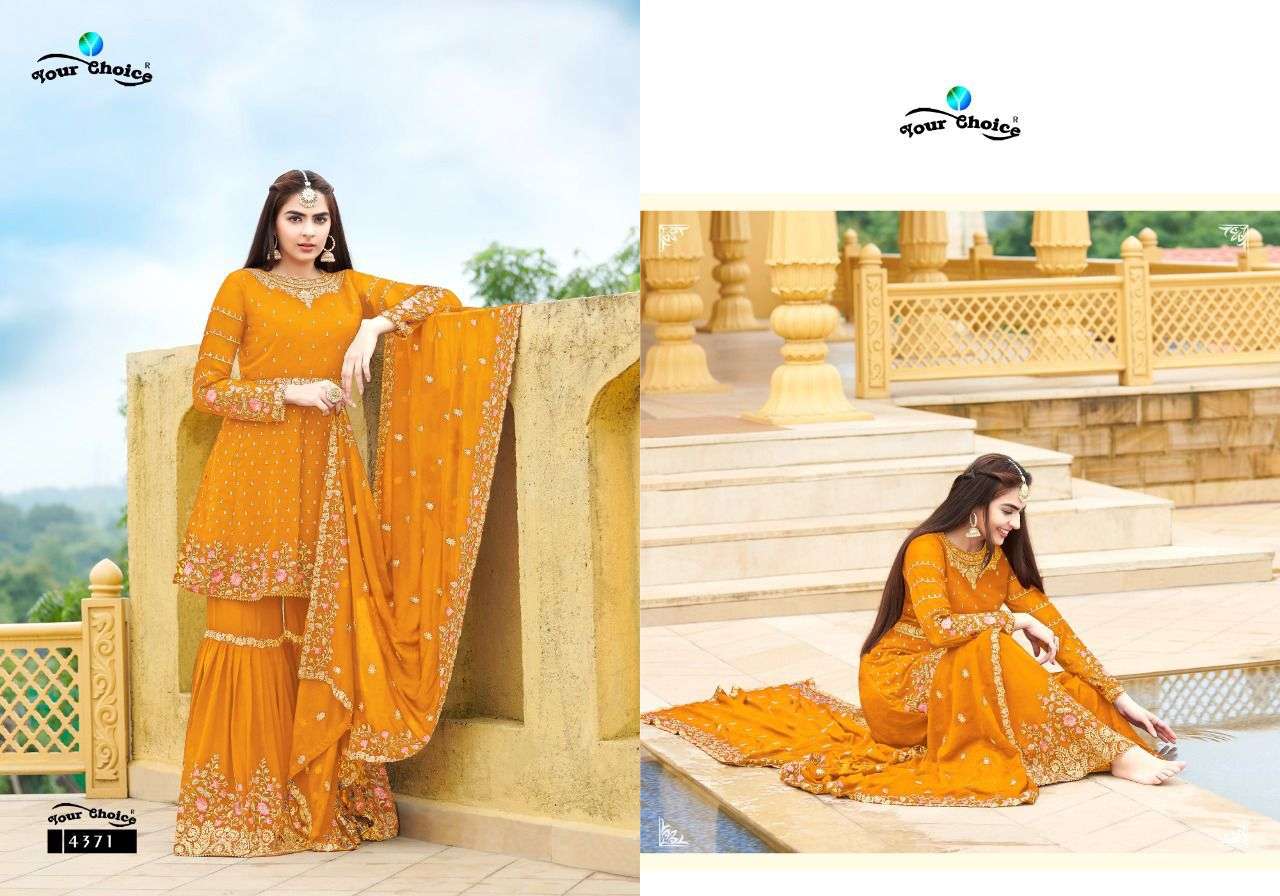 Zaraa Vol-12 By Your Choice 4367 To 4372 Series Beautiful Sharara Suits Stylish Fancy Colorful Casual Wear & Ethnic Wear Georgette Embroidery Dresses At Wholesale Price
