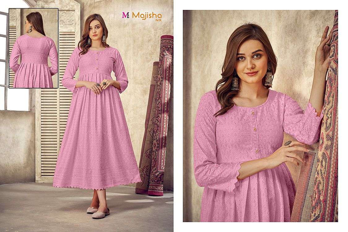 COLLEGE GIRL BY MAJISHA NX 01 TO 15 SERIES BEAUTIFUL STYLISH FANCY COLORFUL CASUAL WEAR & ETHNIC WEAR HEAVY RAYON GOWNS AT WHOLESALE PRICE