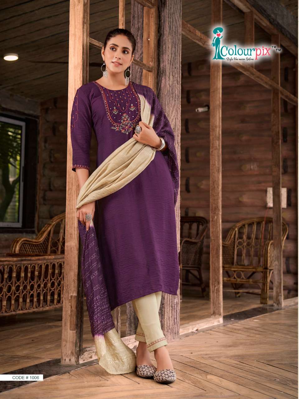 MANOHARI VOL-1 BY COLOURPIX 1001 TO 1006 SERIES BEAUTIFUL SUITS COLORFUL STYLISH FANCY CASUAL WEAR & ETHNIC WEAR VISCOSE DRESSES AT WHOLESALE PRICE