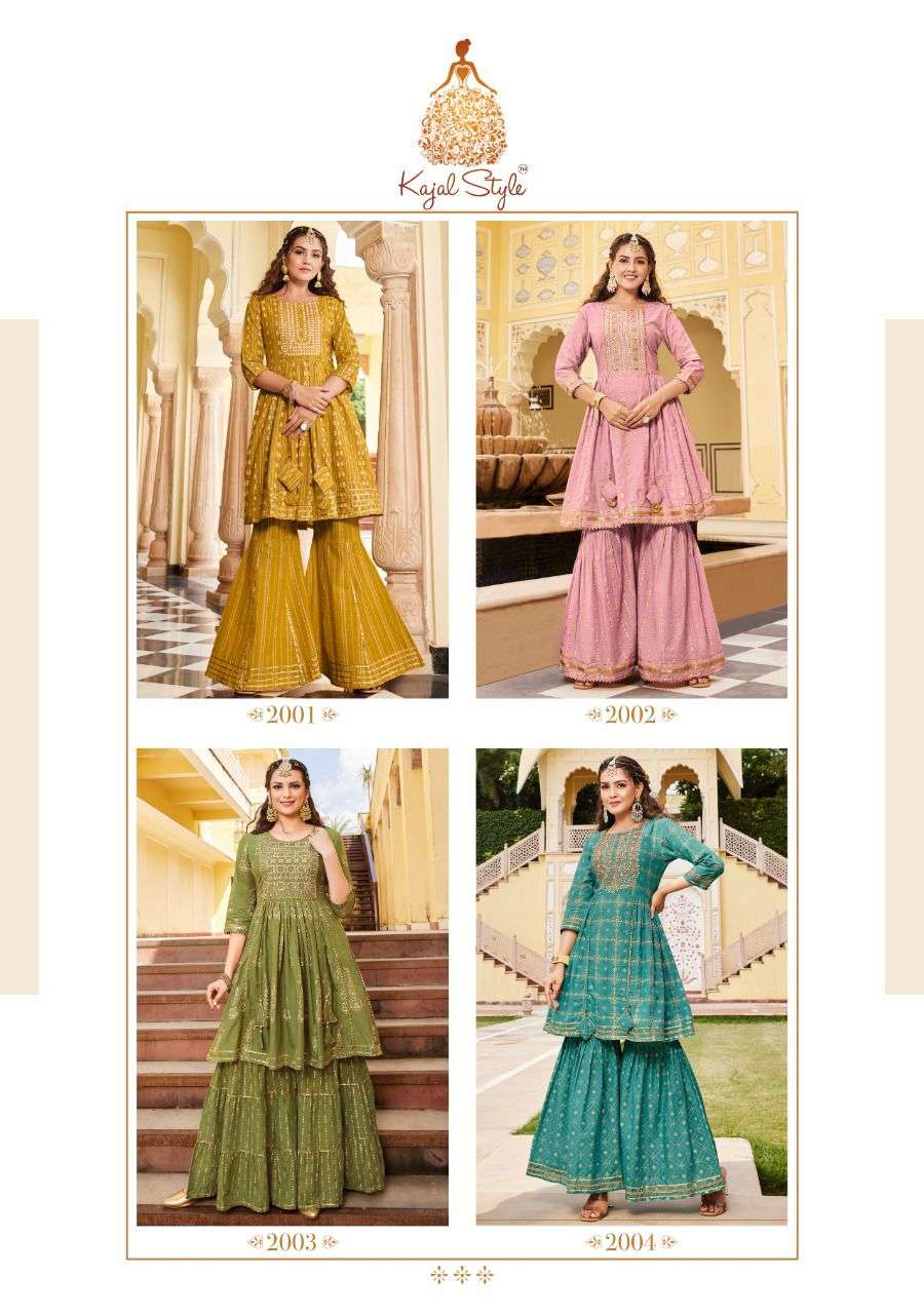 LAVISH VOL-2 BY KAJAL STYLE 2001 TO 2008 SERIES DESIGNER STYLISH FANCY COLORFUL BEAUTIFUL PARTY WEAR & ETHNIC WEAR COLLECTION HEAVY COTTON KURTIS WITH BOTTOM AT WHOLESALE PRICE