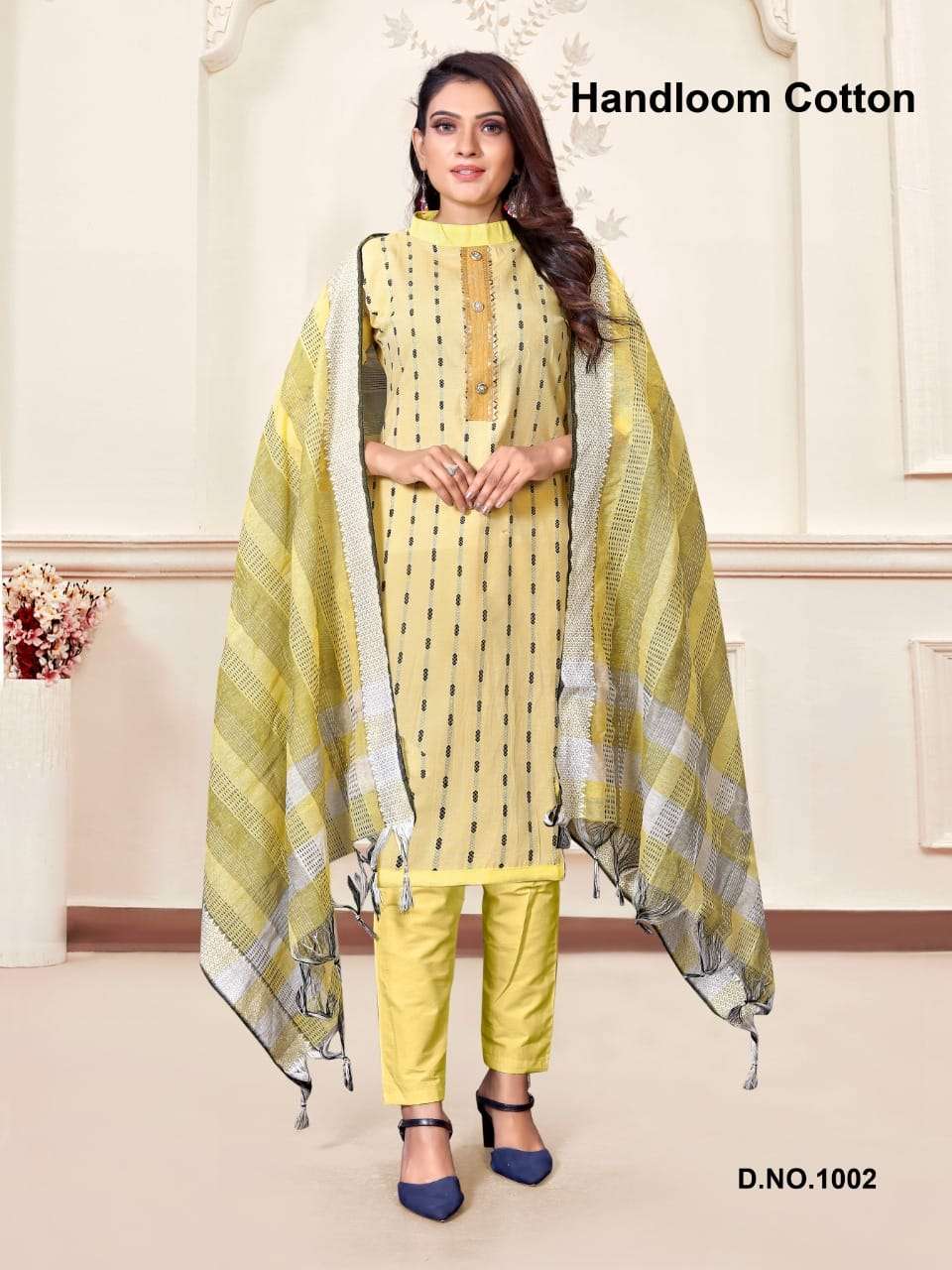 HANDLOOM COTTON BY RAHUL NX 1001 TO 1004 SERIES BEAUTIFUL SUITS COLORFUL STYLISH FANCY CASUAL WEAR & ETHNIC WEAR COTTON DRESSES AT WHOLESALE PRICE