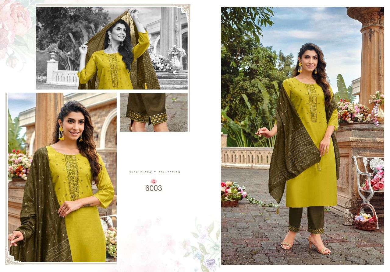 KAASHVI BY HARIYAALI 6003 TO 6010 SERIES SUITS BEAUTIFUL FANCY COLORFUL STYLISH PARTY WEAR & OCCASIONAL WEAR MODAL SILK DRESSES AT WHOLESALE PRICE