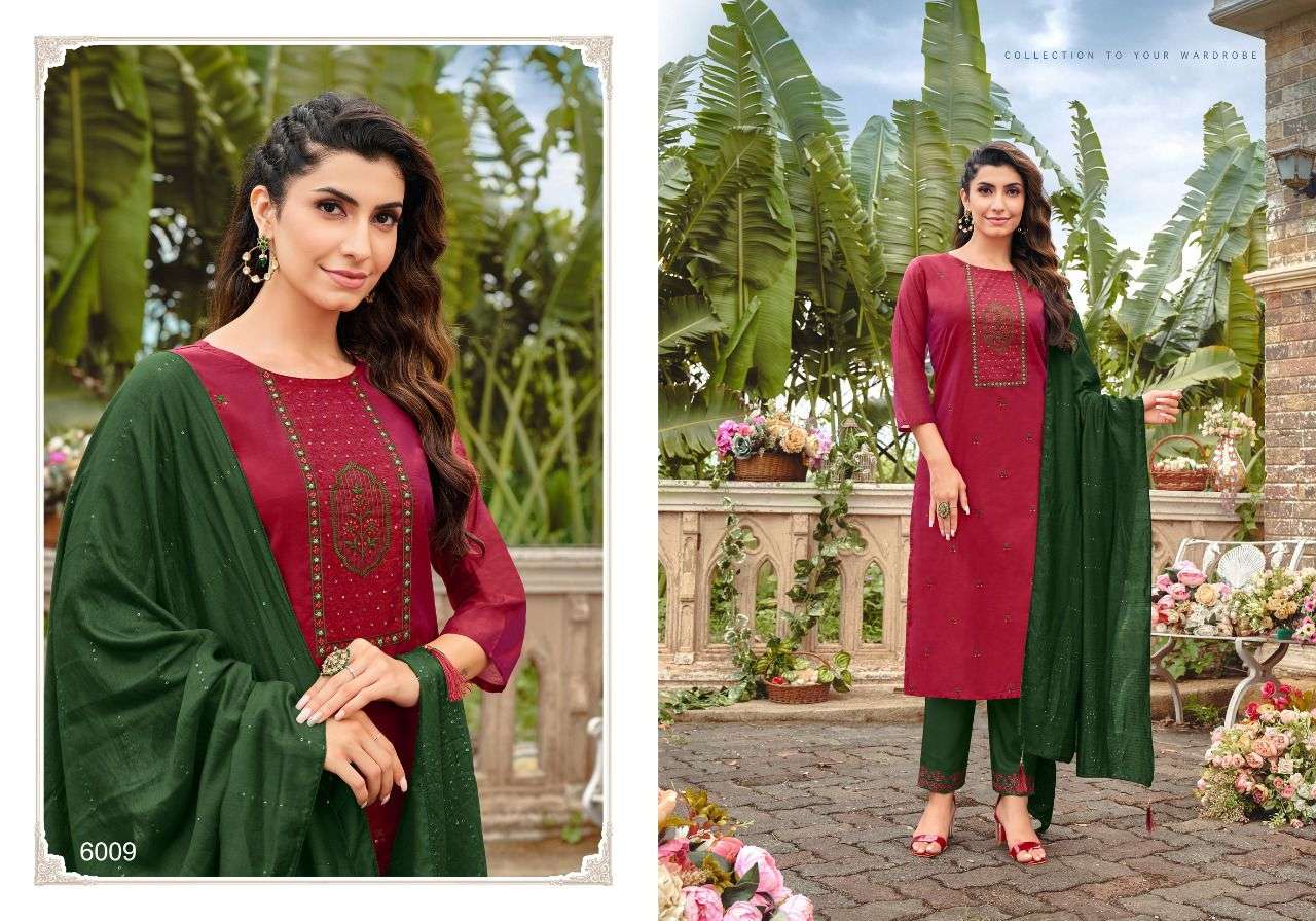 KAASHVI BY HARIYAALI 6003 TO 6010 SERIES SUITS BEAUTIFUL FANCY COLORFUL STYLISH PARTY WEAR & OCCASIONAL WEAR MODAL SILK DRESSES AT WHOLESALE PRICE