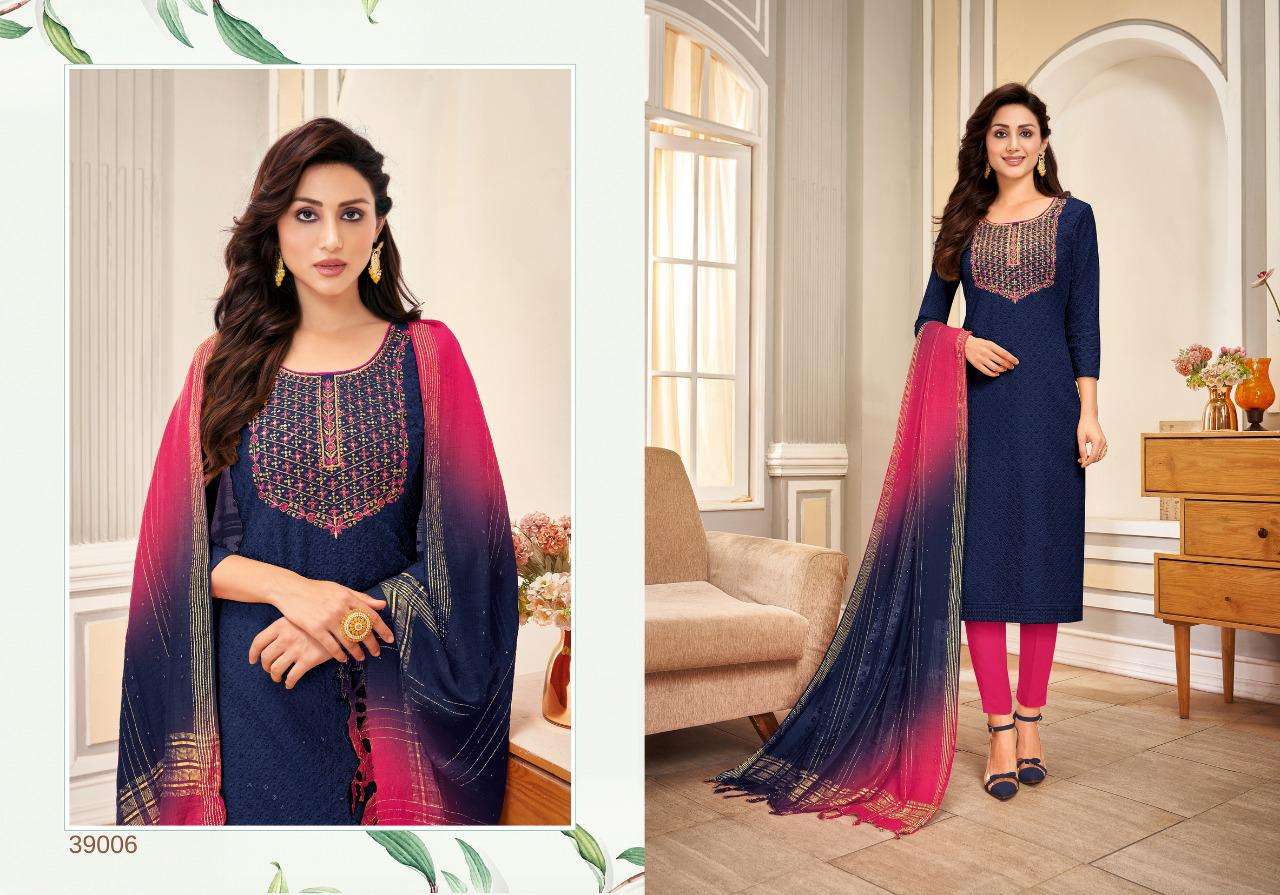 POPCORN VOL-2 BY ARTIO 39001 TO 39006 SERIES SUITS BEAUTIFUL FANCY COLORFUL STYLISH PARTY WEAR & OCCASIONAL WEAR RAYON WITH WORK DRESSES AT WHOLESALE PRICE