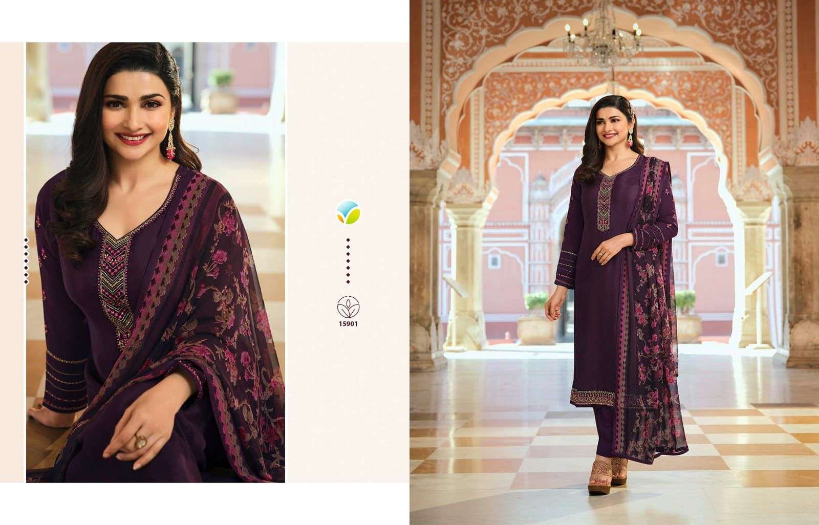 ROYAL CREPE VOL-35 BY VINAY FASHION 15901 TO 15908 SERIES SUITS BEAUTIFUL FANCY COLORFUL STYLISH PARTY WEAR & OCCASIONAL WEAR ROYAL CREPE DRESSES AT WHOLESALE PRICE