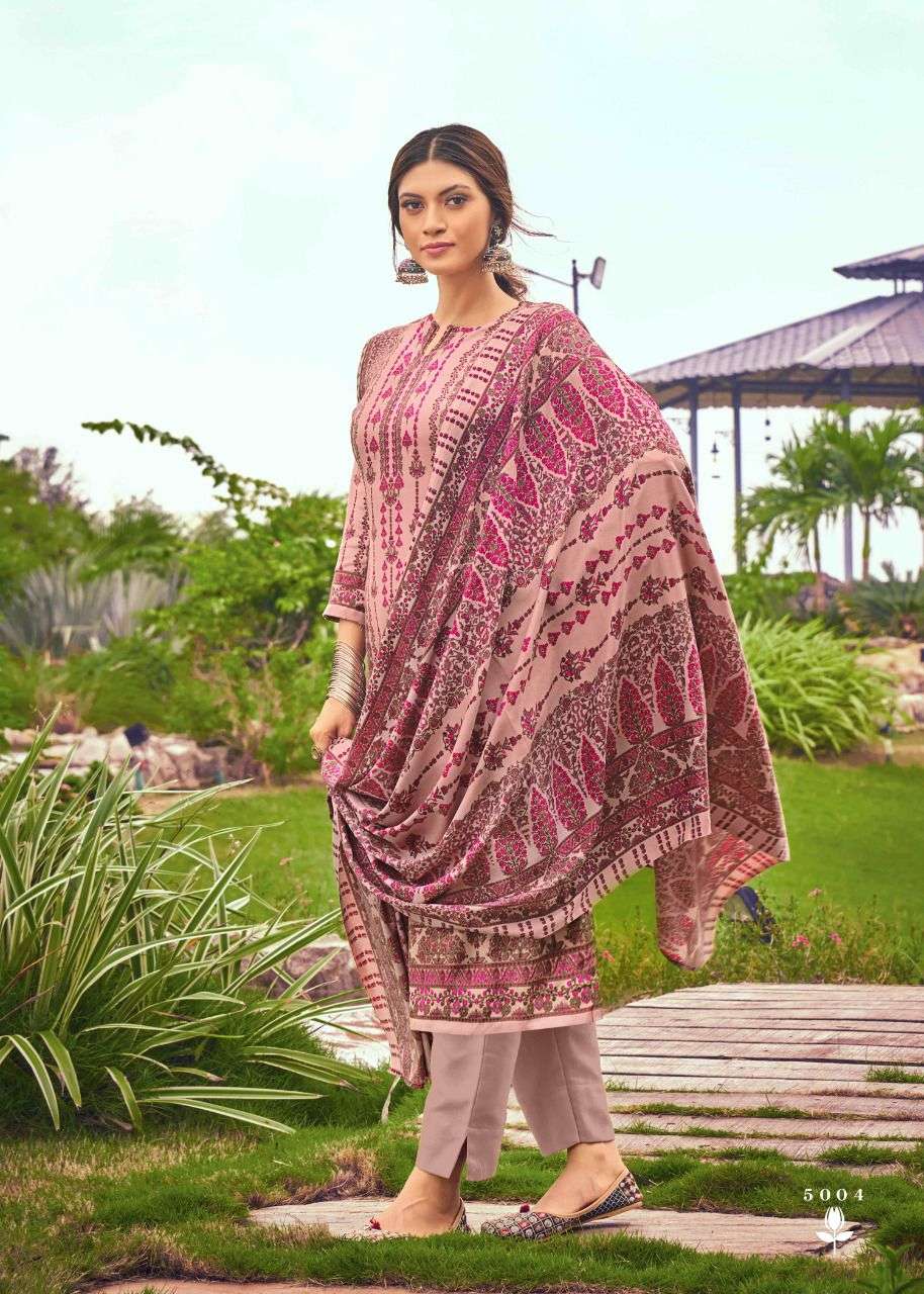 KASHMIR KI KALI VOL-5 BY RADHA FABS 5001 TO 5010 SERIES SUITS BEAUTIFUL FANCY COLORFUL STYLISH PARTY WEAR & OCCASIONAL WEAR PURE PASHMINA DRESSES AT WHOLESALE PRICE