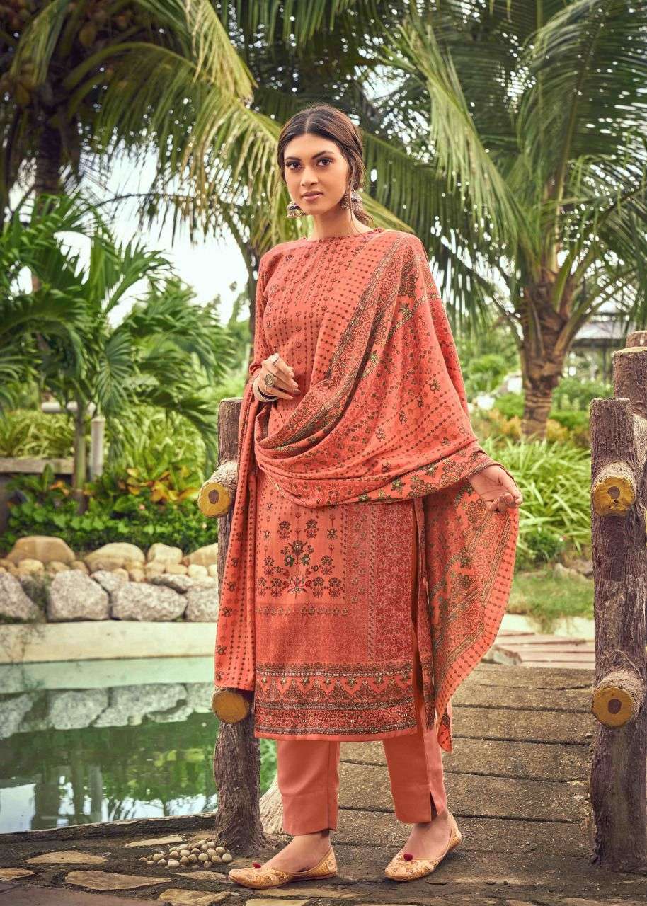 KASHMIR KI KALI VOL-5 BY RADHA FABS 5001 TO 5010 SERIES SUITS BEAUTIFUL FANCY COLORFUL STYLISH PARTY WEAR & OCCASIONAL WEAR PURE PASHMINA DRESSES AT WHOLESALE PRICE