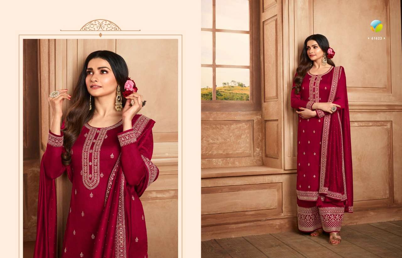 KASEESH SHAHEEN VOL-3 BY VINAY FASHION 61621 TO 61626 SERIES BEAUTIFUL STYLISH SUITS FANCY COLORFUL CASUAL WEAR & ETHNIC WEAR & READY TO WEAR GEORGETTE SILK EMBROIDERED DRESSES AT WHOLESALE PRICE