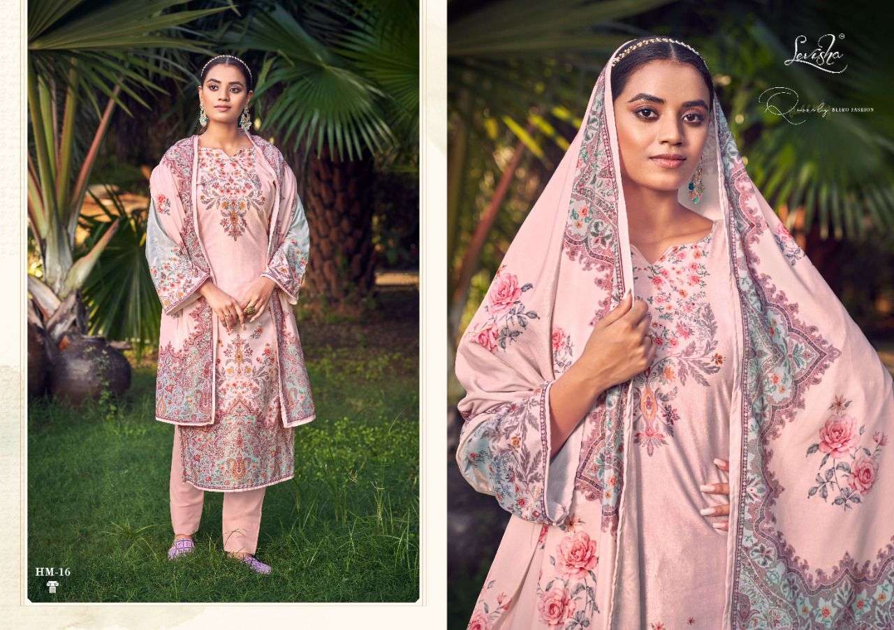 Hamza By Levisha 13 To 18 Series Stylish Beautiful Colourful Printed & Embroidered Party Wear & Occasional Wear Velvet Embroidered Dresses At Wholesale Price