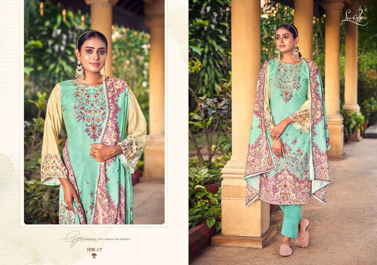 Hamza By Levisha 13 To 18 Series Stylish Beautiful Colourful Printed & Embroidered Party Wear & Occasional Wear Velvet Embroidered Dresses At Wholesale Price