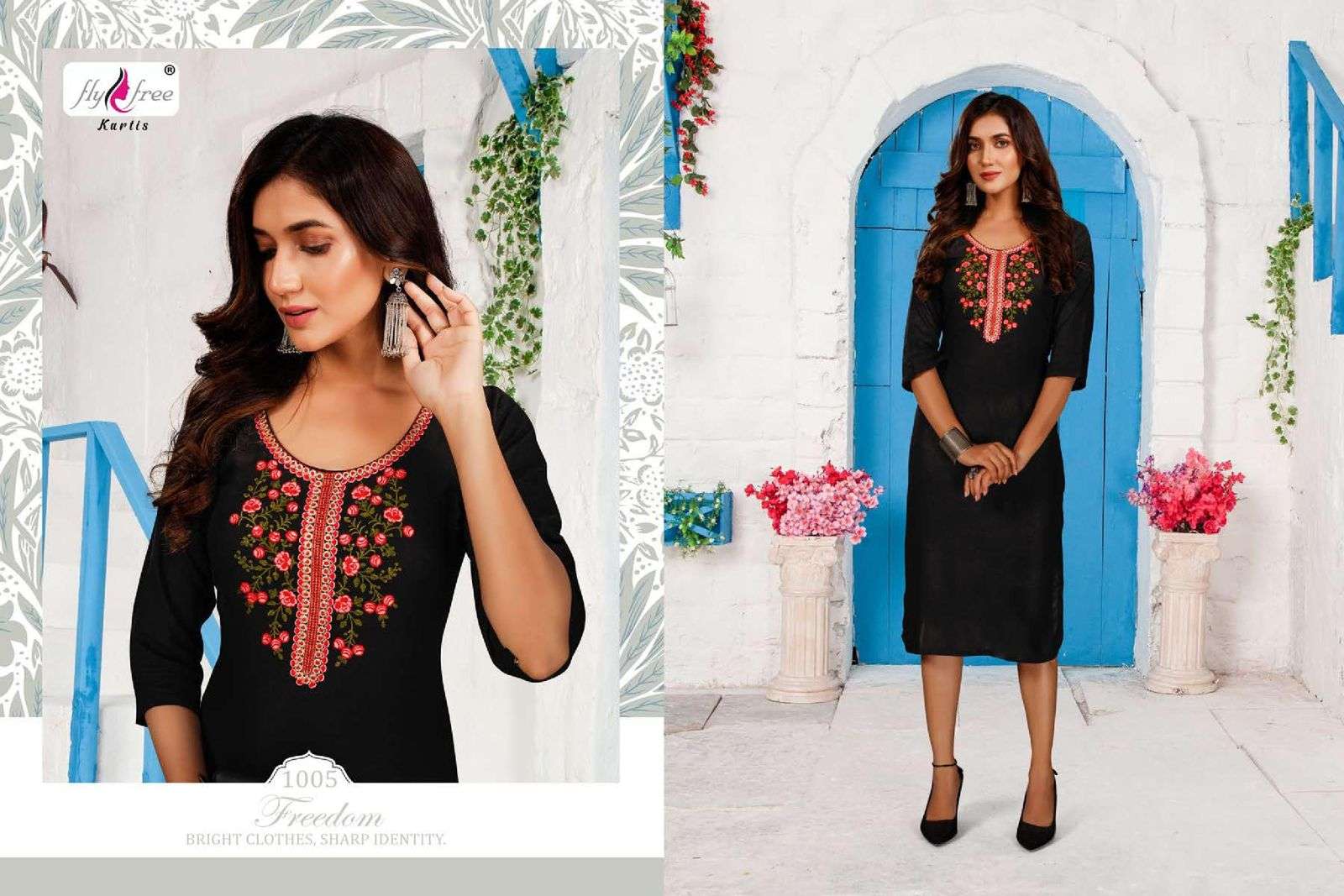 SUN VOL-2 BY FLY FREE 1001 TO 1008 SERIES BEAUTIFUL STYLISH FANCY COLORFUL CASUAL WEAR & ETHNIC WEAR RAYON SLUB KURTIS AT WHOLESALE PRICE