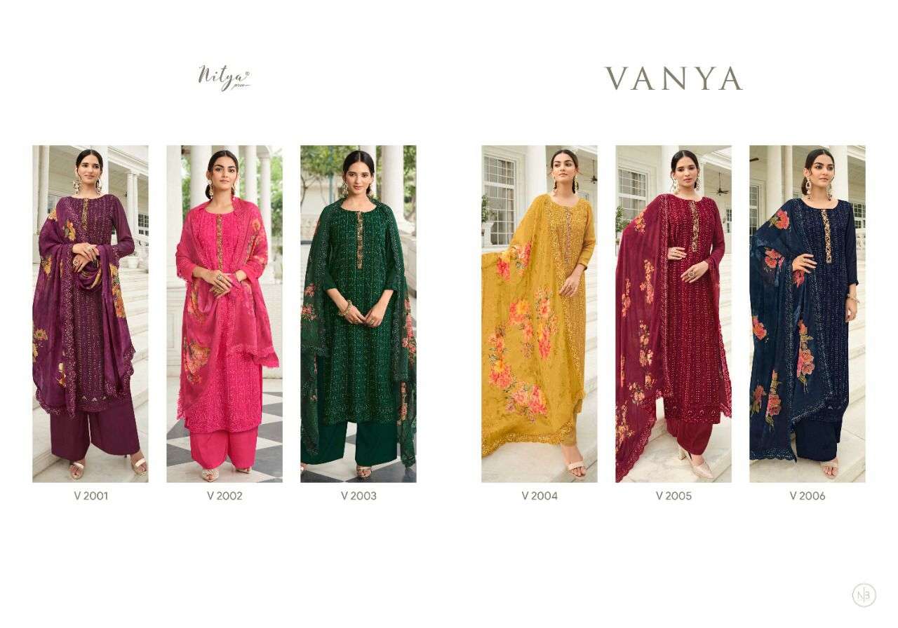 VANYA BY LT FABRICS 2001 TO 2006 SERIES BEAUTIFUL STYLISH SUITS FANCY COLORFUL CASUAL WEAR & ETHNIC WEAR & READY TO WEAR VISCOSE CHINNON EMBROIDERY DRESSES AT WHOLESALE PRICE