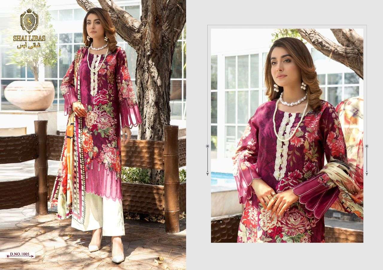 SUMMERS DREAM BY SHAI LIBAS 1001 TO 1005 SERIES BEAUTIFUL PAKISTANI SUITS COLORFUL STYLISH FANCY CASUAL WEAR & ETHNIC WEAR PURE CAMBRIC COTTON DIGITAL PRINT DRESSES AT WHOLESALE PRICE