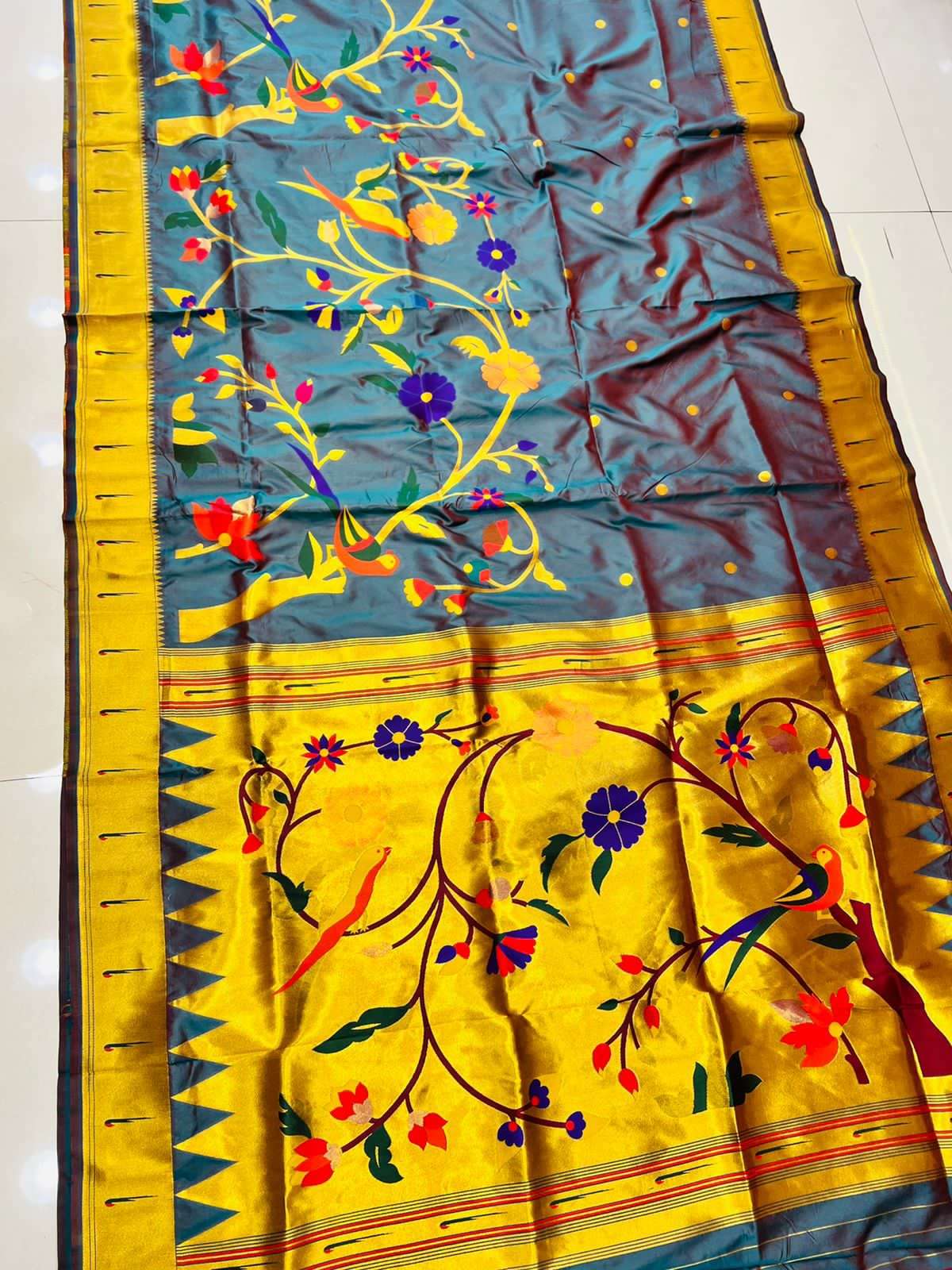 HALF KABUTAR PAITHANI BY FASHID WHOLESALE 01 TO 11 SERIES PH INDIAN TRADITIONAL WEAR COLLECTION BEAUTIFUL STYLISH FANCY COLORFUL PARTY WEAR & OCCASIONAL WEAR PURE SILK SAREES AT WHOLESALE PRICE