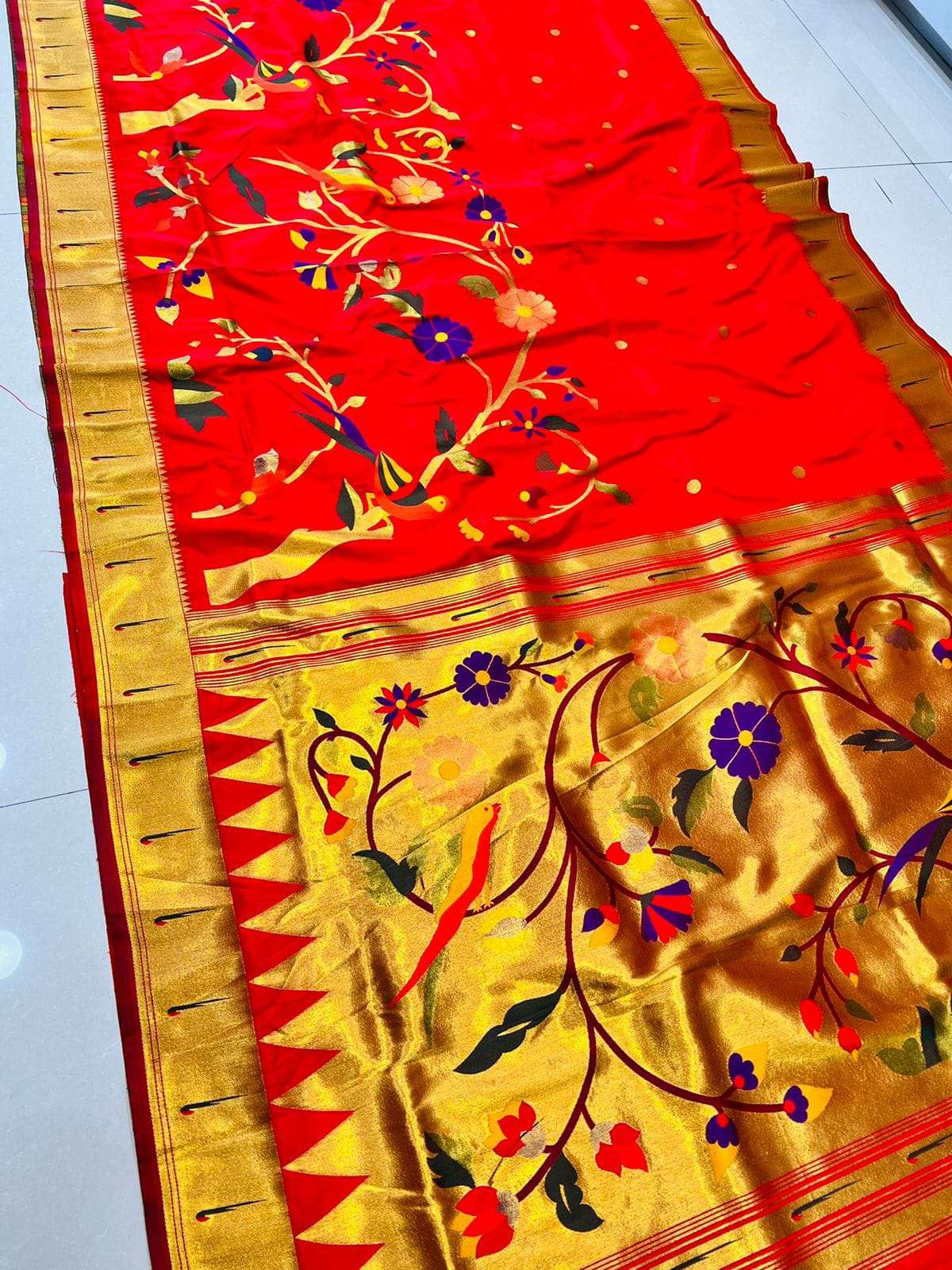 HALF KABUTAR PAITHANI BY FASHID WHOLESALE 01 TO 11 SERIES PH INDIAN TRADITIONAL WEAR COLLECTION BEAUTIFUL STYLISH FANCY COLORFUL PARTY WEAR & OCCASIONAL WEAR PURE SILK SAREES AT WHOLESALE PRICE