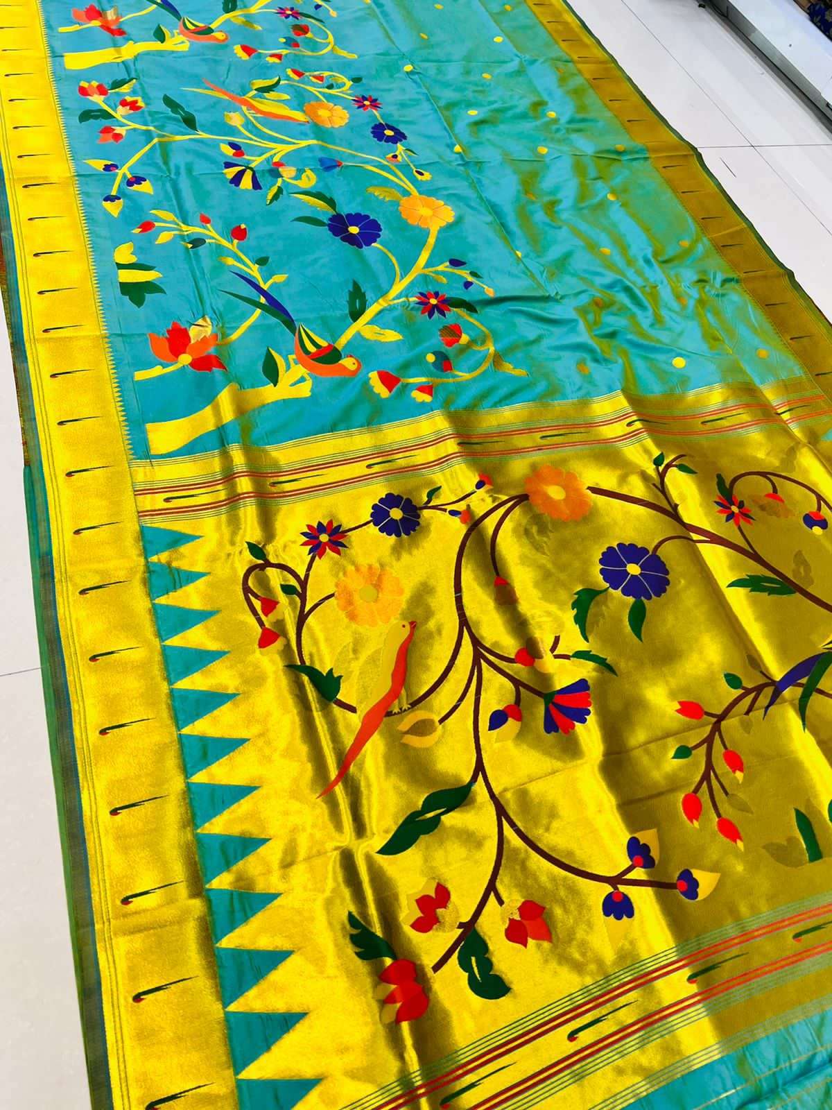 HALF KABUTAR PAITHANI BY FASHID WHOLESALE 01 TO 11 SERIES PH INDIAN TRADITIONAL WEAR COLLECTION BEAUTIFUL STYLISH FANCY COLORFUL PARTY WEAR & OCCASIONAL WEAR PURE SILK SAREES AT WHOLESALE PRICE