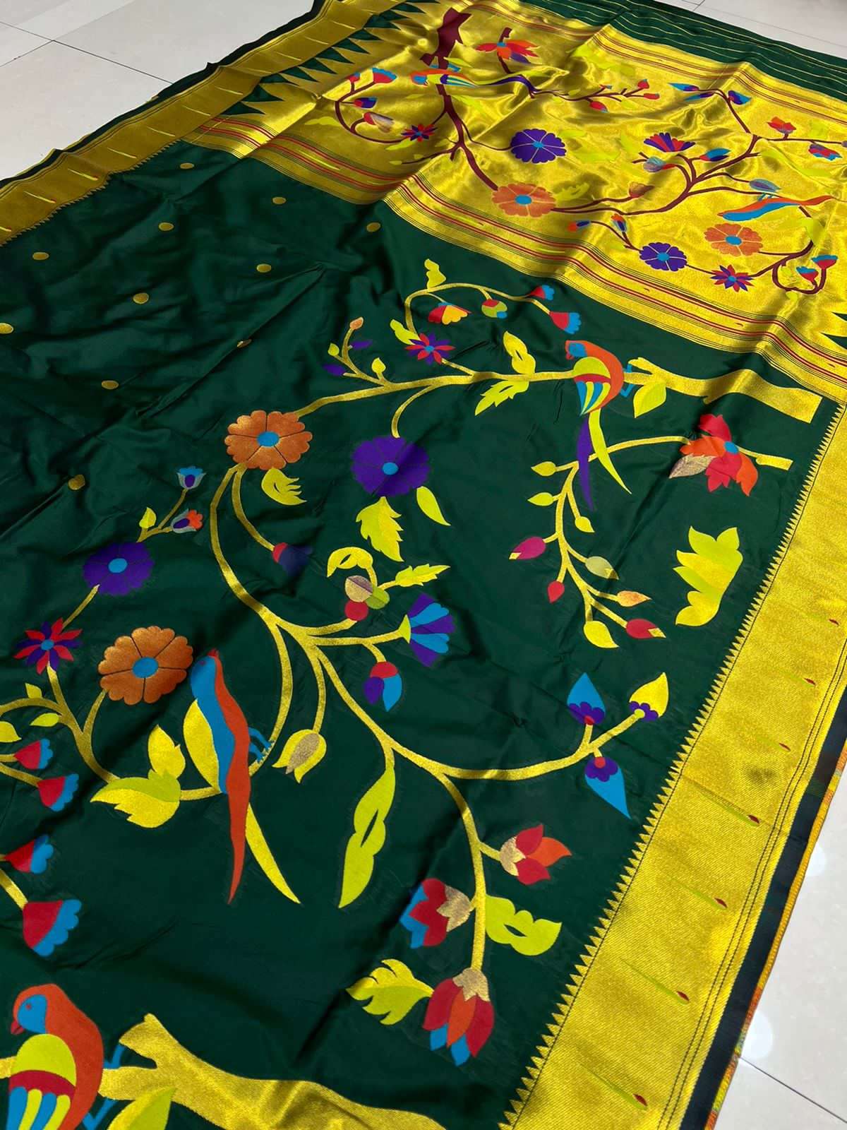 HALF KABUTAR PAITHANI BY FASHID WHOLESALE 01 TO 11 SERIES PH INDIAN TRADITIONAL WEAR COLLECTION BEAUTIFUL STYLISH FANCY COLORFUL PARTY WEAR & OCCASIONAL WEAR PURE SILK SAREES AT WHOLESALE PRICE