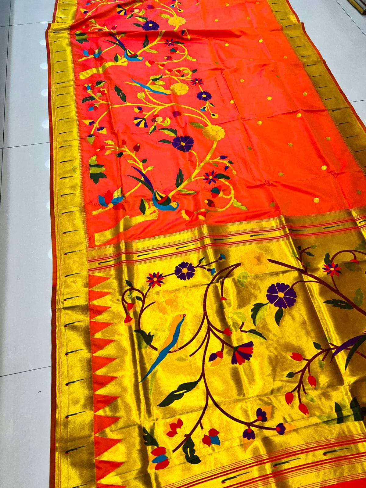 HALF KABUTAR PAITHANI BY FASHID WHOLESALE 01 TO 11 SERIES PH INDIAN TRADITIONAL WEAR COLLECTION BEAUTIFUL STYLISH FANCY COLORFUL PARTY WEAR & OCCASIONAL WEAR PURE SILK SAREES AT WHOLESALE PRICE
