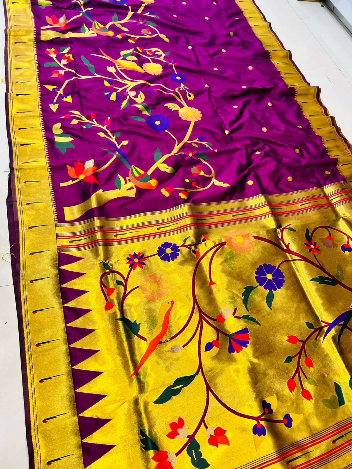 HALF KABUTAR PAITHANI BY FASHID WHOLESALE 01 TO 11 SERIES PH INDIAN TRADITIONAL WEAR COLLECTION BEAUTIFUL STYLISH FANCY COLORFUL PARTY WEAR & OCCASIONAL WEAR PURE SILK SAREES AT WHOLESALE PRICE
