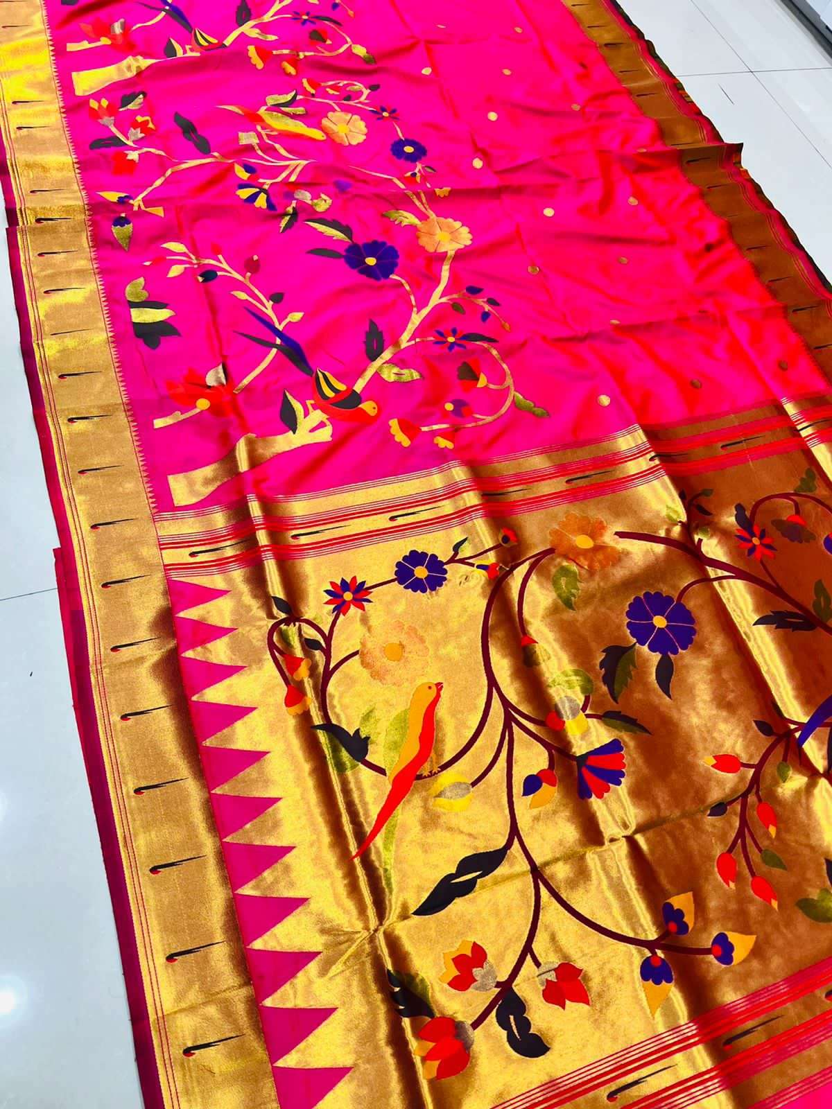HALF KABUTAR PAITHANI BY FASHID WHOLESALE 01 TO 11 SERIES PH INDIAN TRADITIONAL WEAR COLLECTION BEAUTIFUL STYLISH FANCY COLORFUL PARTY WEAR & OCCASIONAL WEAR PURE SILK SAREES AT WHOLESALE PRICE